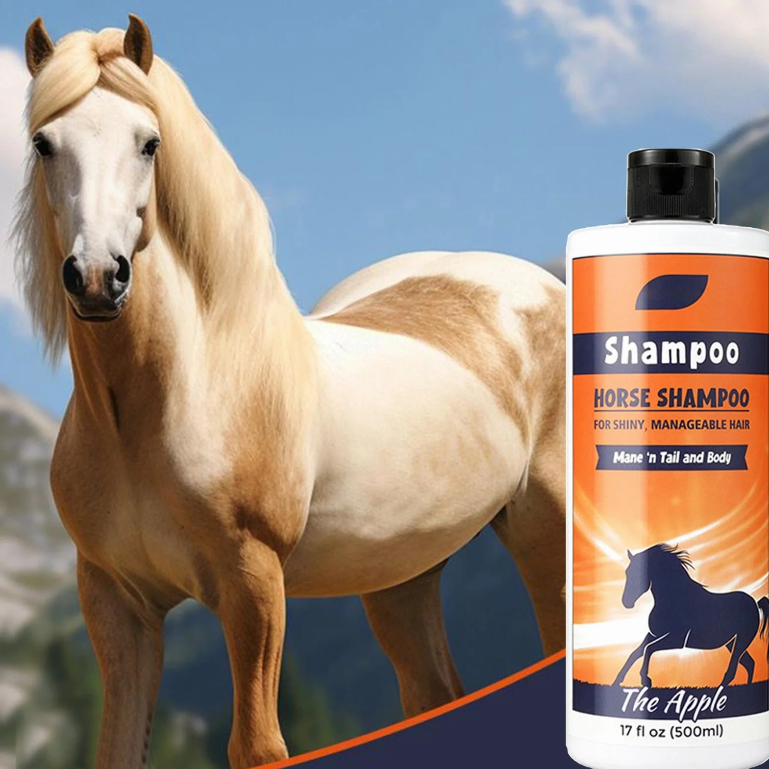 Shampooing pour crinière et queue de cheval 500 ML - Nettoyant nourrissant pour manteau