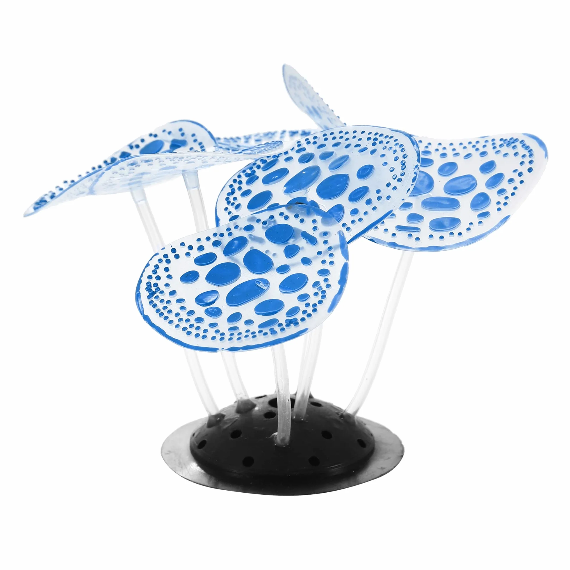 Silicone Aquarium Simulation Corail Décoration 2.36"X3.15" Bleu