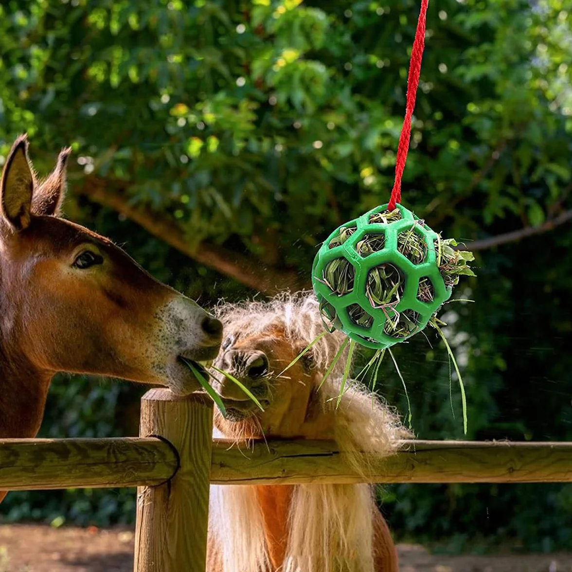 Boule Traiter Foin Mangeoire Jouet Suspendu pour Cheval, Mouton - Soulagement du Stress