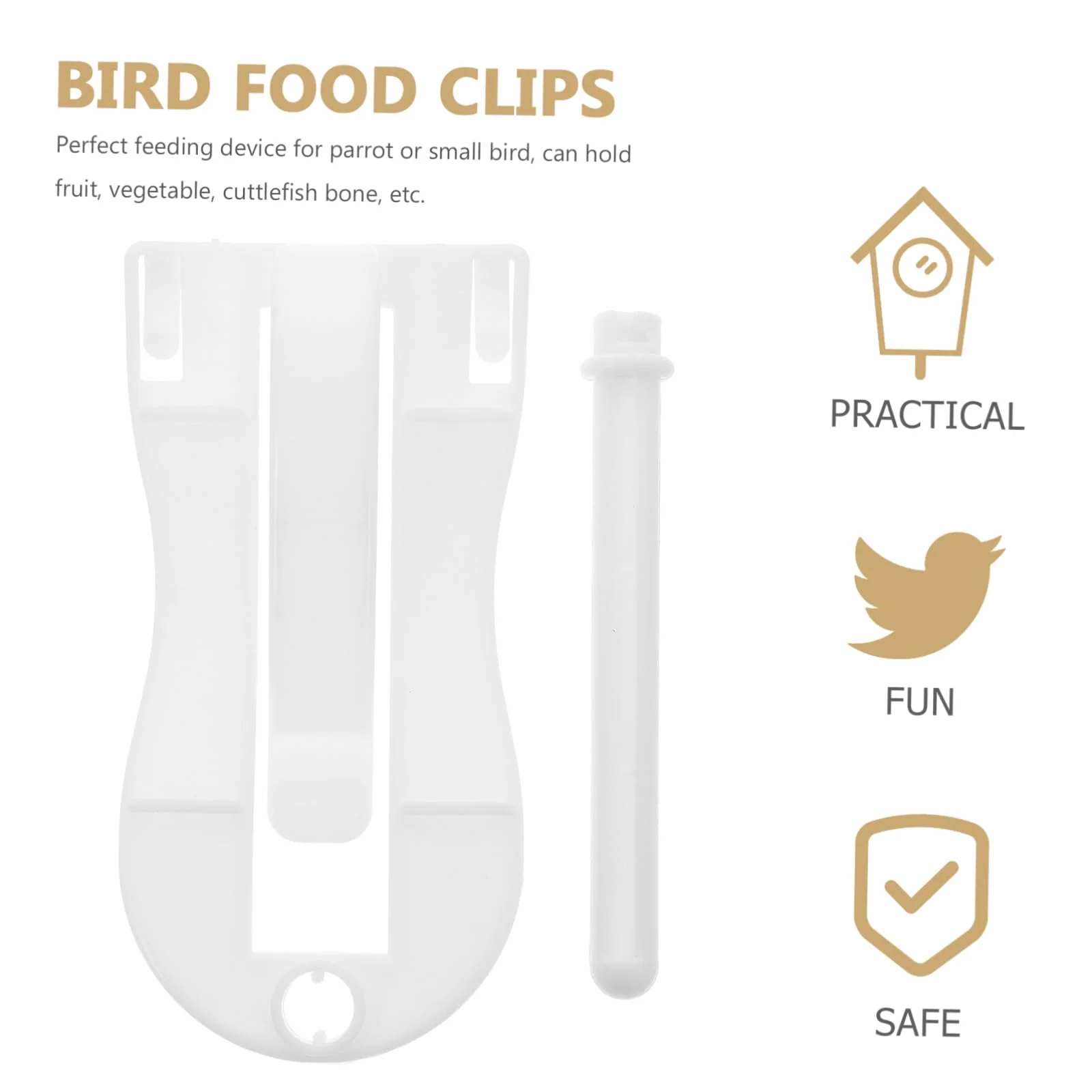 BESPORTBLE Support Os Seiche Abs pour Cage à Oiseaux Pince Alimentaire Polyvalente Légumes Friandises Accessoire Perruches Canaris Cockatiels Finches
