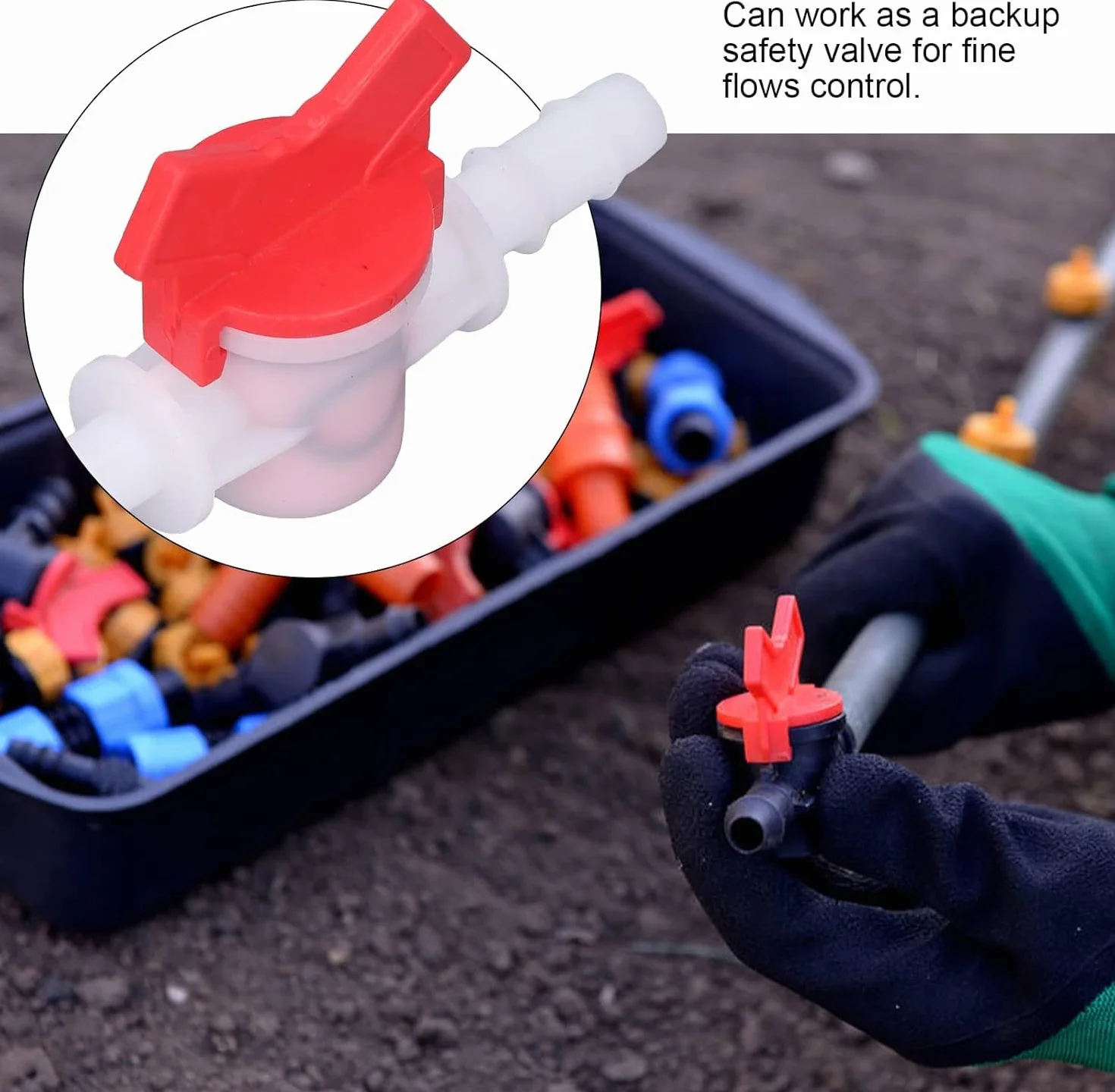 2 Pièces Régulateur Pompe à Eau, 10 mm Connecteur Rapide Régulateur de Débits Pompe à Eau Vannes d'Arrêt Droites Valve Interrupteur Débit D'eau pour Tuyau