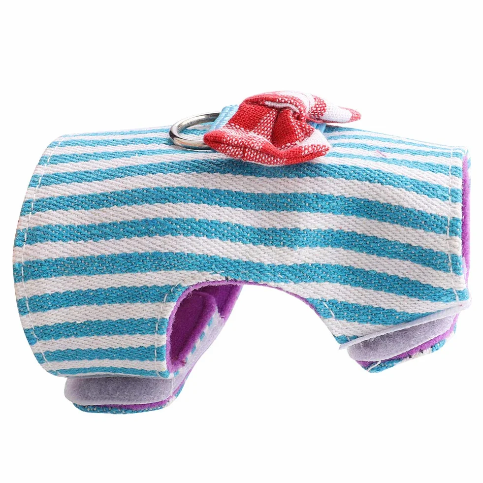 GOTOTOP Lot de 2 Harnais pour Petit Animal de Compagnie avec Nœud Papillon et Décor de Cloche, Gilet Rembourré sans Tirer, Harnais et Laisse pour Cochon d'Inde pour Furet, Rats, Iguane, Hamster