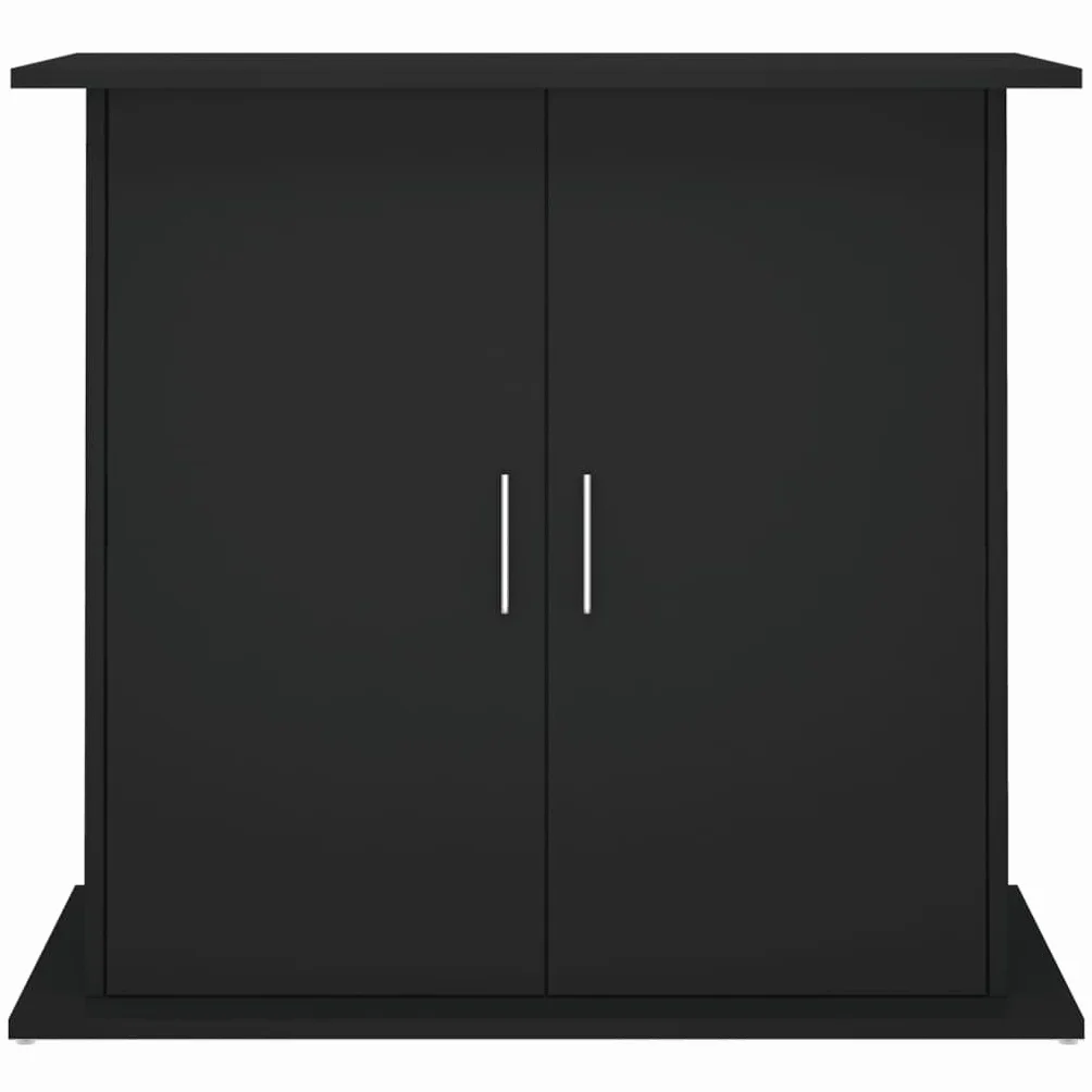 Support pour aquarium noir 81x36x73 cm bois d'ingénierie