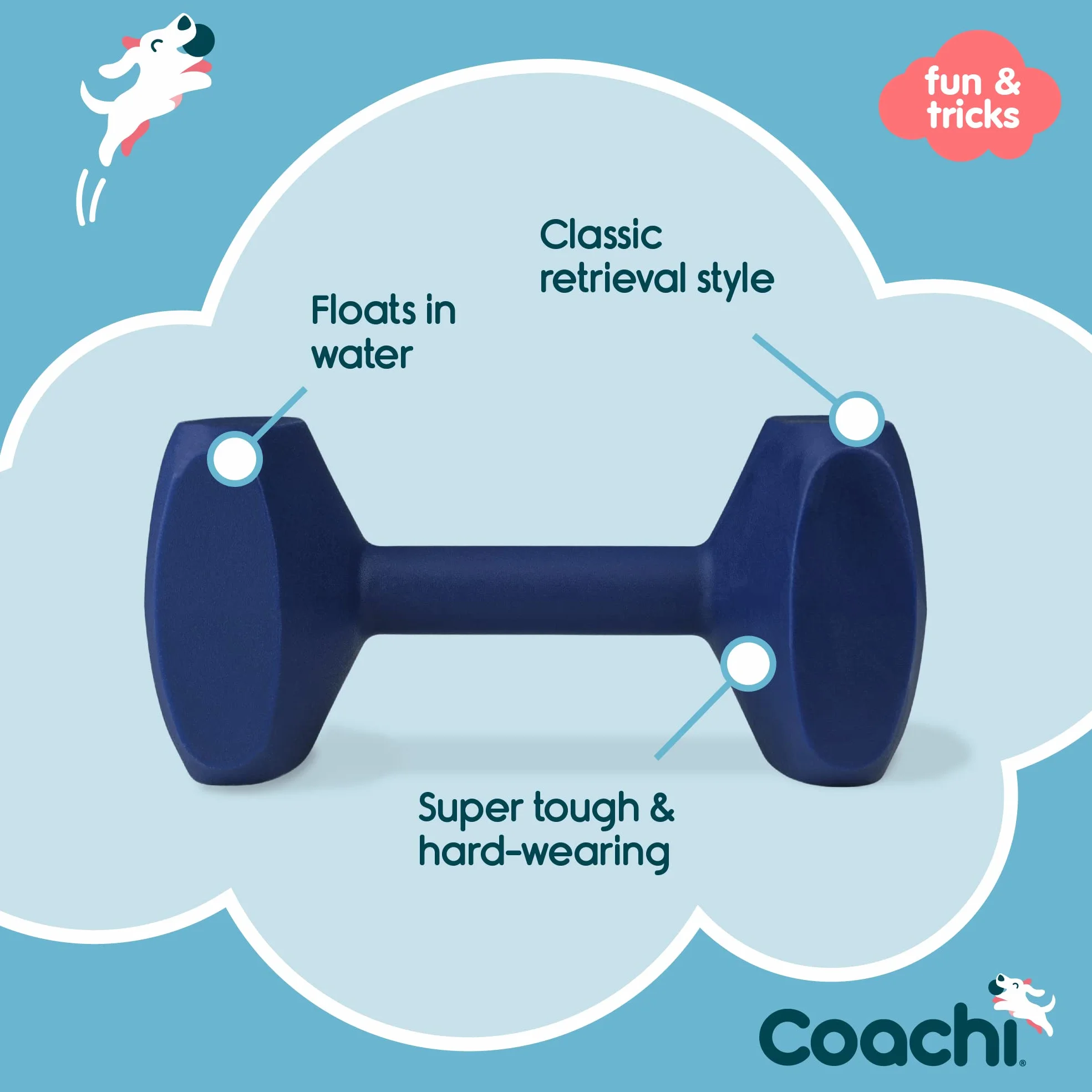 Dumbbell Coachi flotte à lancer dressage chiots chiens chasse accessoire petit chien