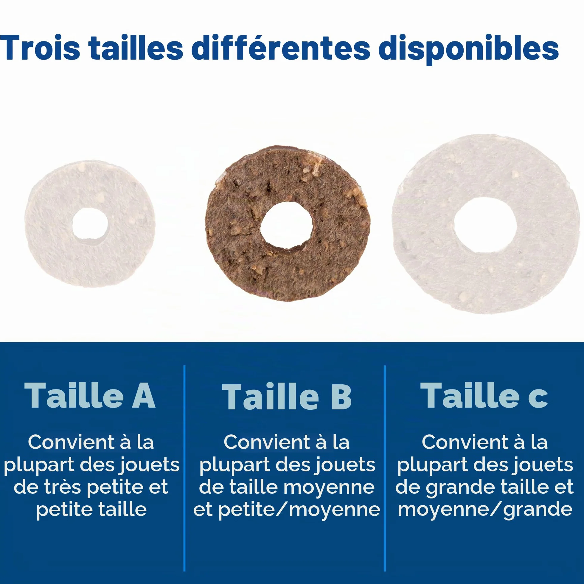 PetSafe Anneaux Friandises Peau Bœuf Jouet Busy Buddy Chien 16 Pièces Taille B