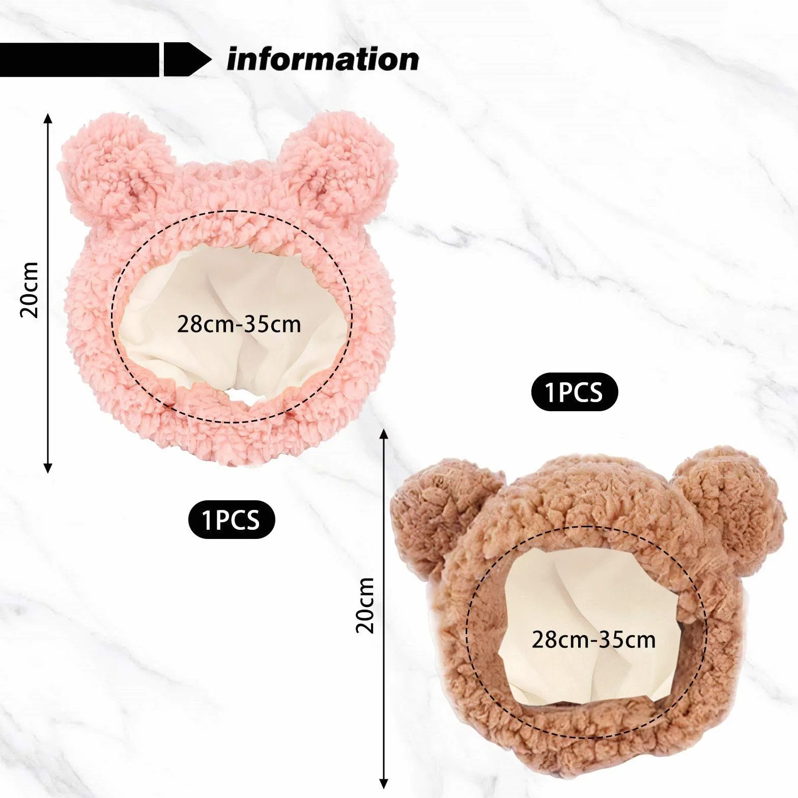 Chapeaux De Chat En Forme D'Ours 2 Pièces, Accessoires De Déguisement Pour Animaux De Compagnie