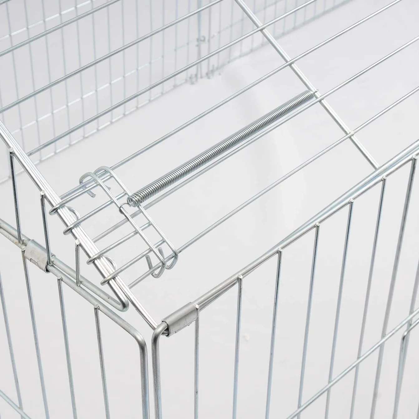 EUGAD Enclos Lapin Pliable avec Toit et Voile Solaire, Cage Extérieure en Métal 220x103x85cm