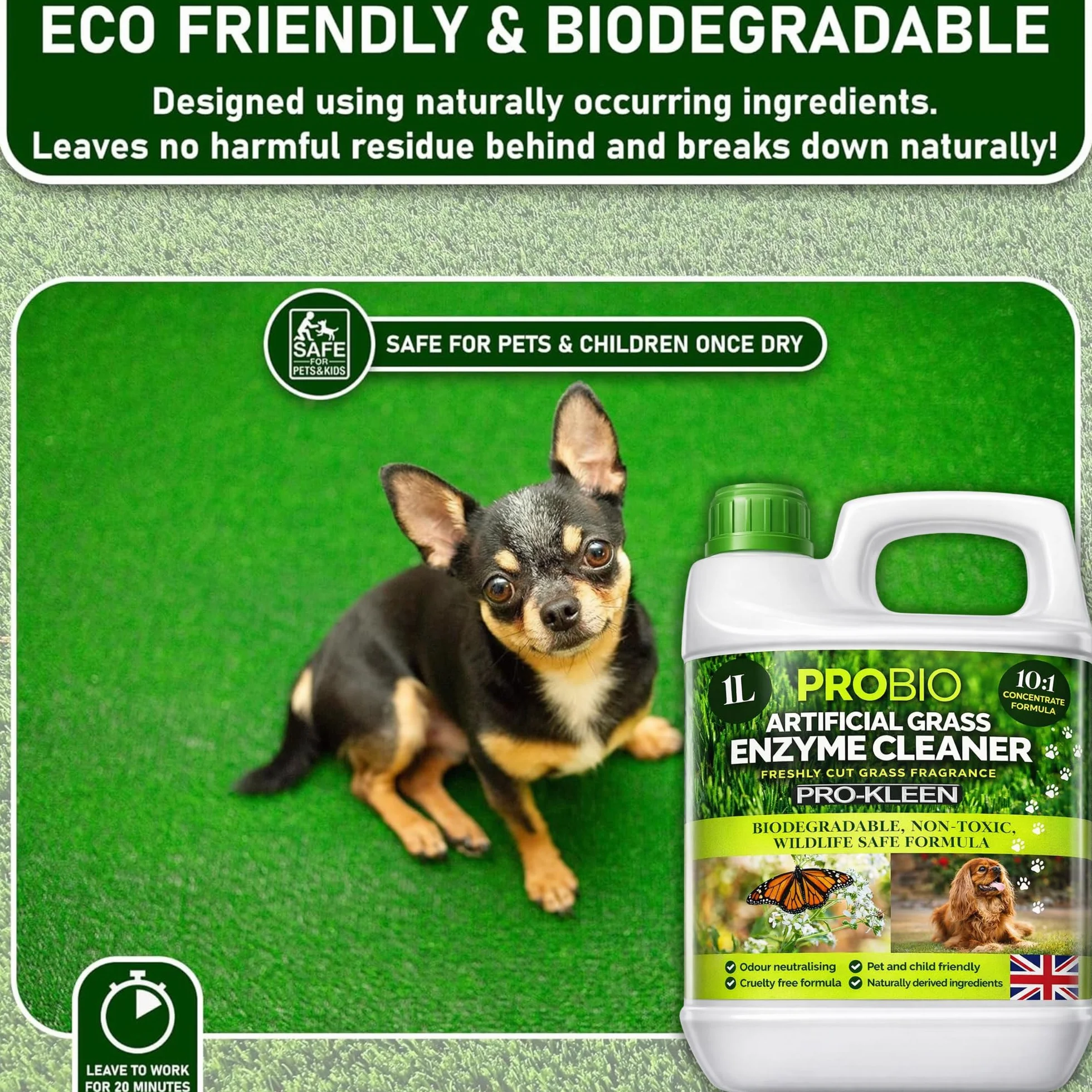 Pro-Kleen ProBio Nettoyant pour gazon artificiel 1 L probiotiques non toxique