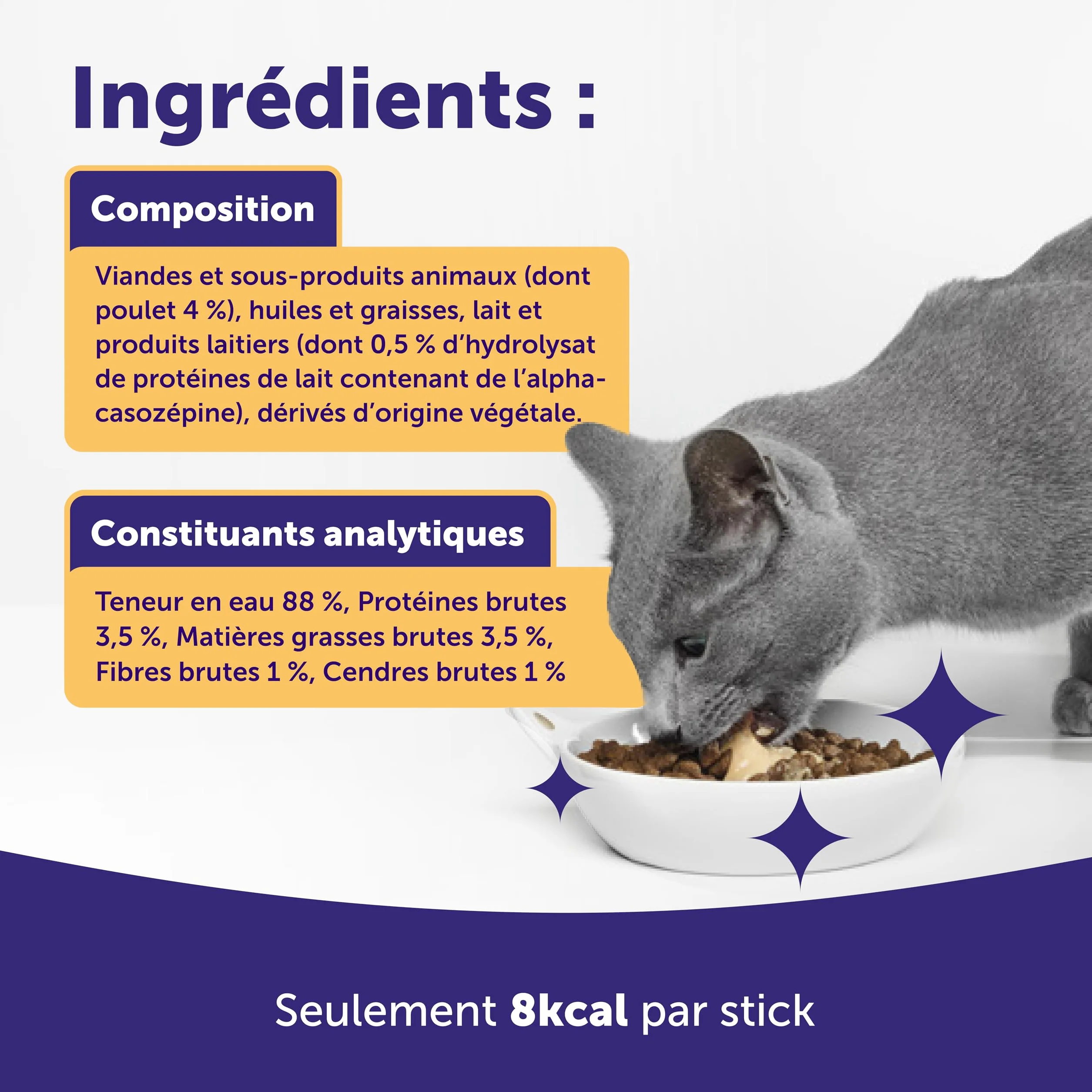 Happy Snack by FELIWAY - Pack de 5 boits - Friandise Onctueuse Relaxante pour Chat - Appréciée par 86% des Chats - sans Somnolence - Au Poulet - 30 Sticks de 15g