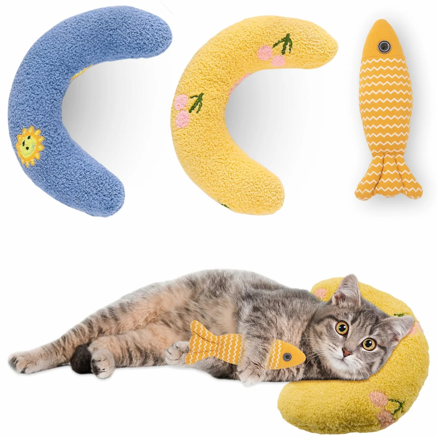 Oreiller pour Chat en Forme U, Petit Coussin Apaisant pour Chien, Dormir, Reposer