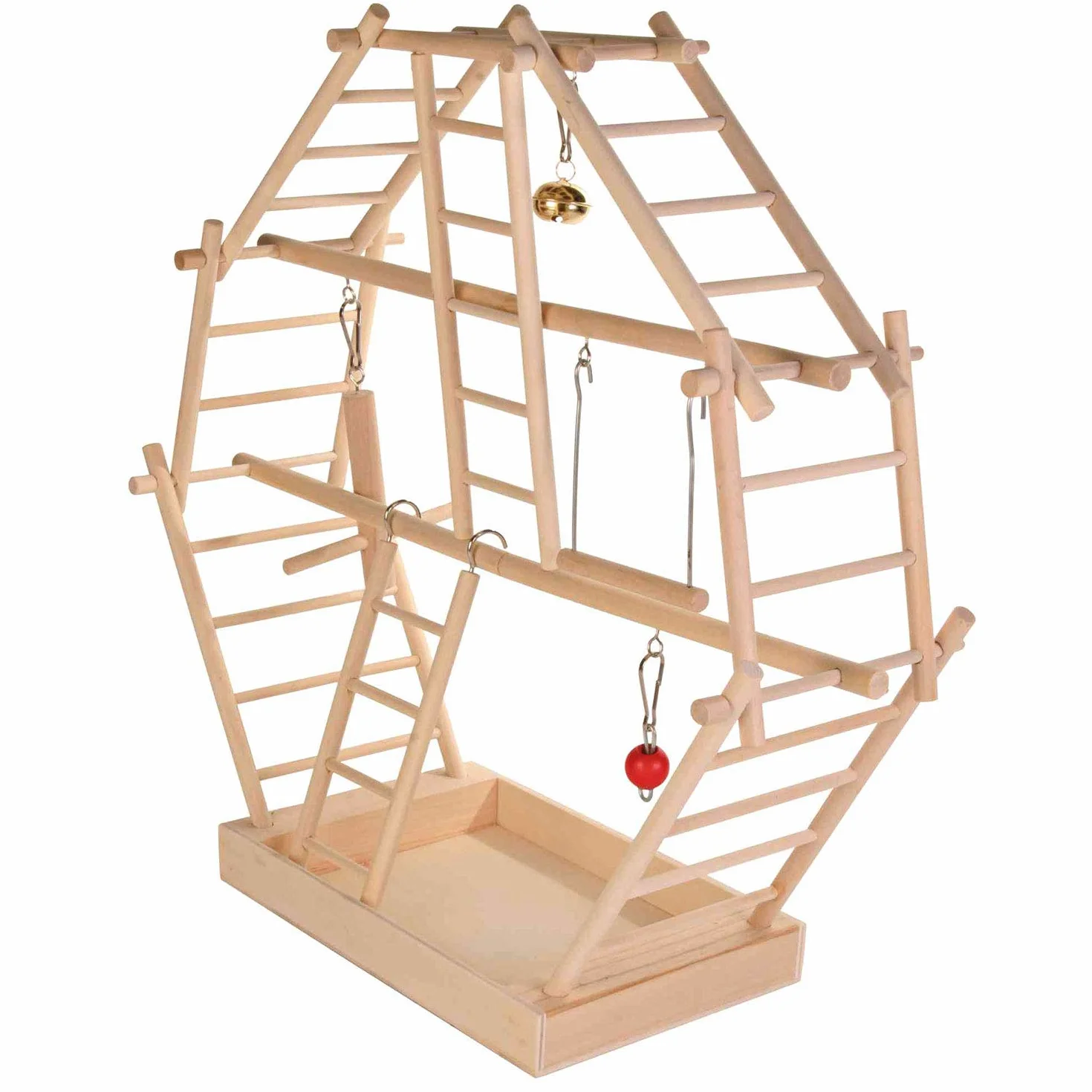 Trixie Place de Jeux en Bois pour Perruches Canaris 44 × 44 × 16 cm