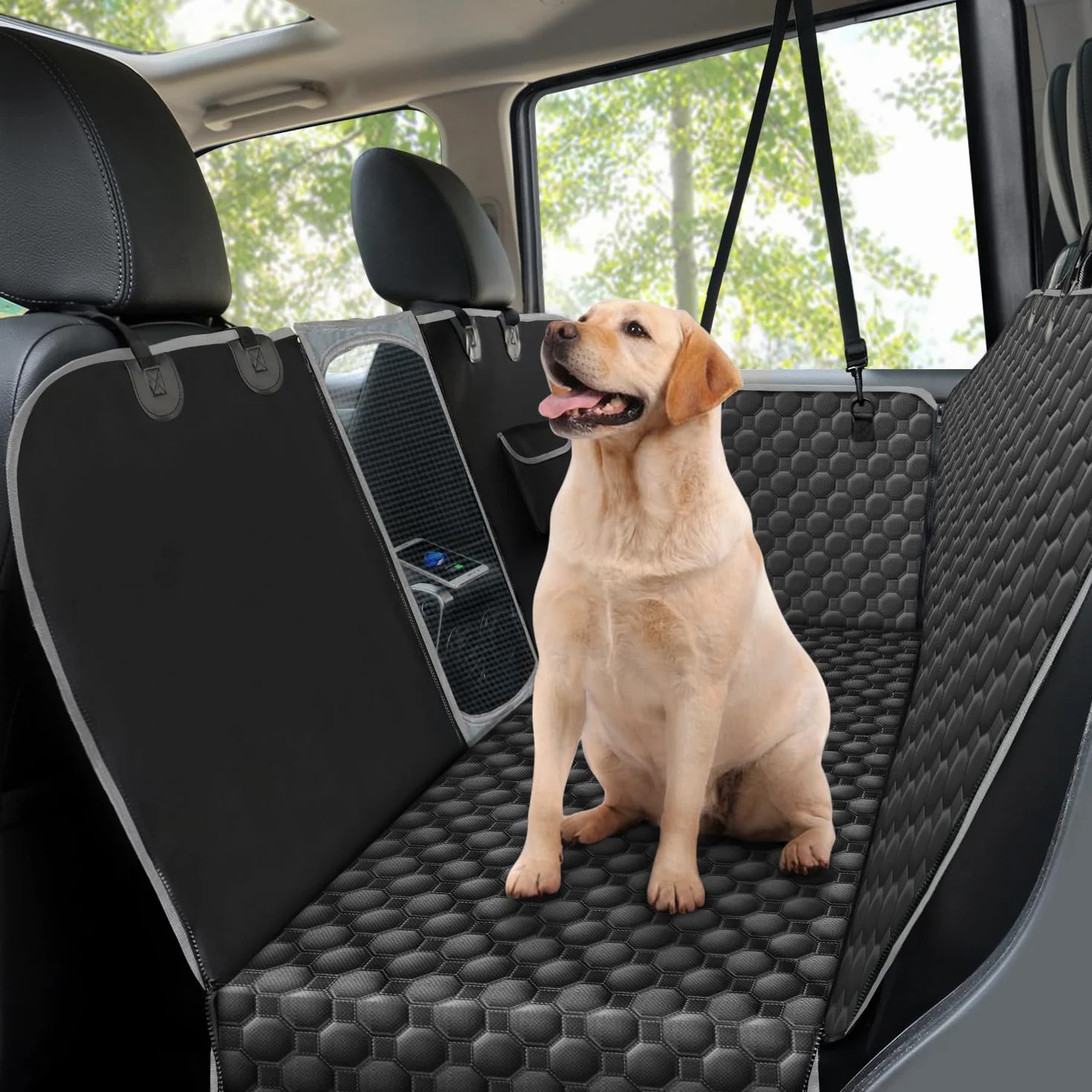 Taygeer Housses de Siège d'auto pour Chien Imperméable 145 x 136 cm Noir