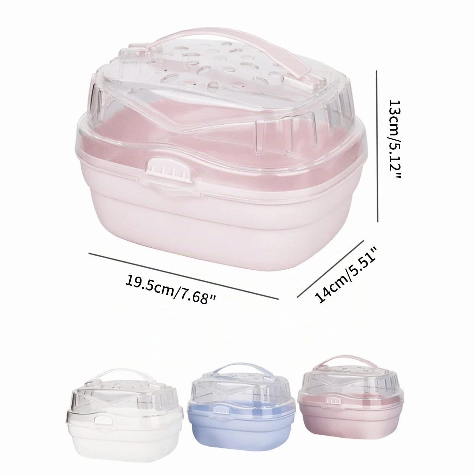 Caisse de transport pour hamster portable avec bouteille d'eau pour petits animaux