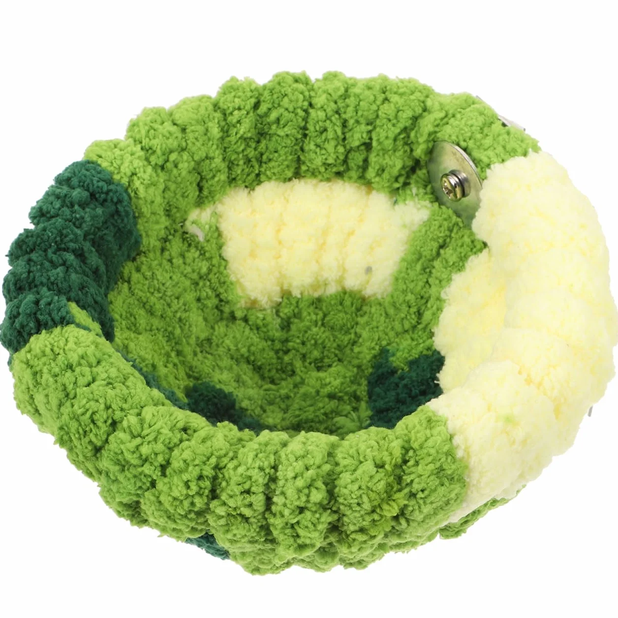 Abaodam Grand Nid Chaud pour Perroquet en Polaire Vert Forêt, Nid de Reproduction Demi-Cercle Grosse Taille