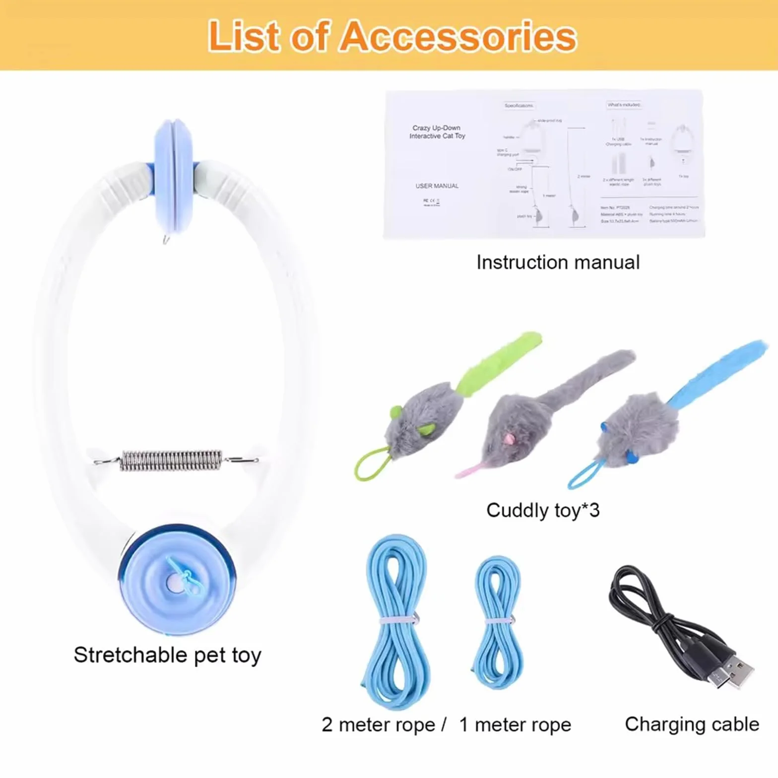 Jouet électrique interactif pour Chat avec télécommande - Mouvement Automatique 360° rechargeable USB