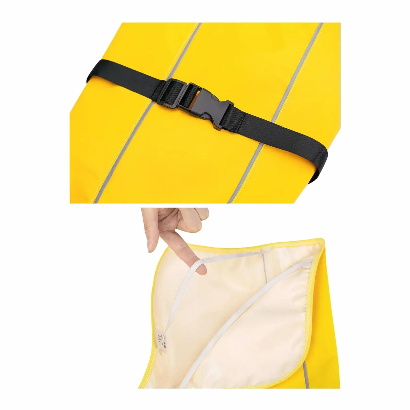 ImperméAble pour Chien Imperméable pour Chien Poncho De Pluie À Capuche Veste De Pluie Réfléchissante pour Chien Vêtements À Col Haut pour Chiens De Taille Moyenne Et Grande-noir-6xl
