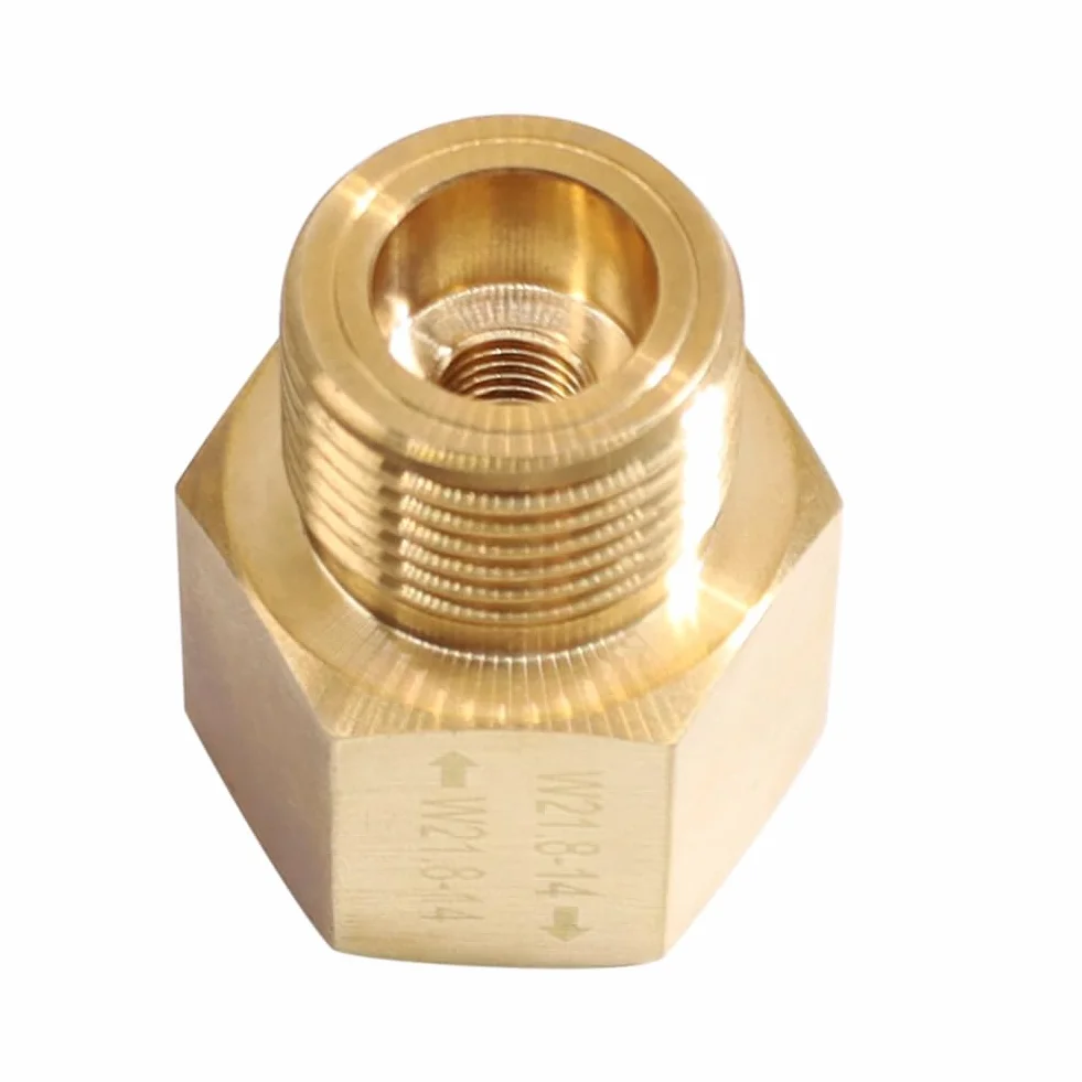 Adaptateur Convertisseur Réservoir Cylindre CO2 W21.8-14 Laiton Couleur Cuivre avec Valve RPV pour Aquarium Fish Tank