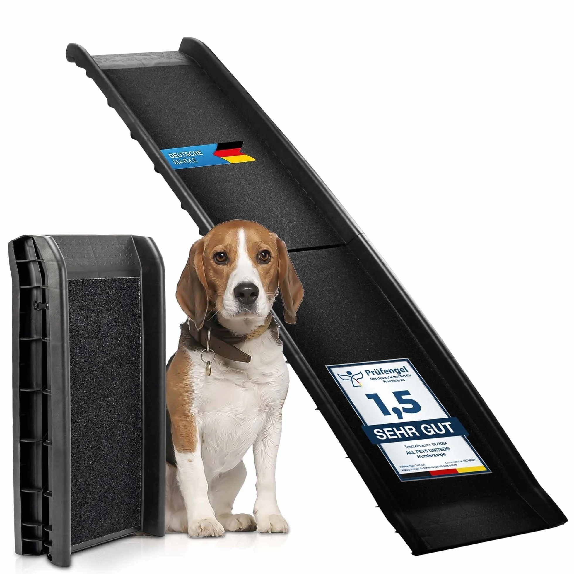 all Pets United® Rampe pour Chien et Chat Pliable Aide à l'entrée dans Le Coffre Escalier pour Animaux domestiques pour Grands et Petits Animaux (Rampe)