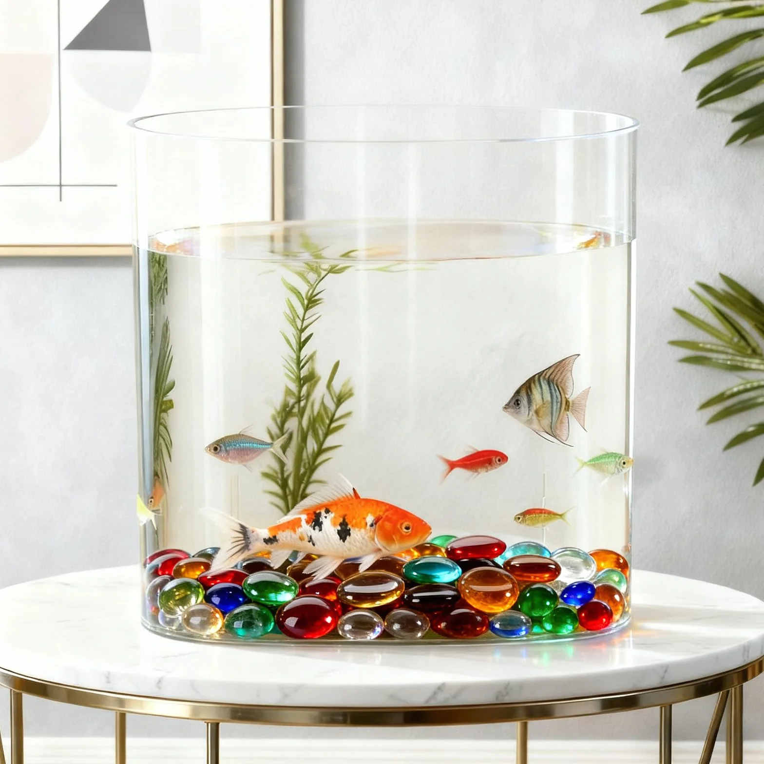 Billes plates 15-20 mm 210 pièces 900 g décoratives aquarium vase plantes DIY