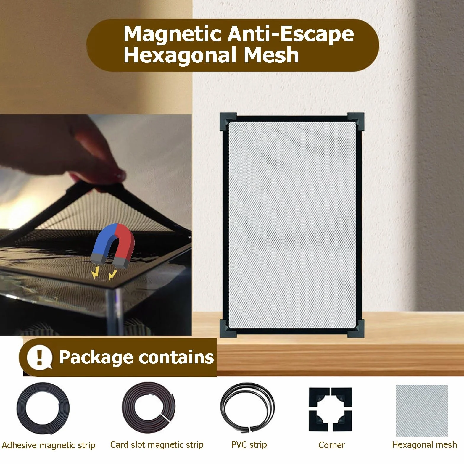 Couvercle D'Aquarium Magnétique Anti-Saut DIY 150x50CM
