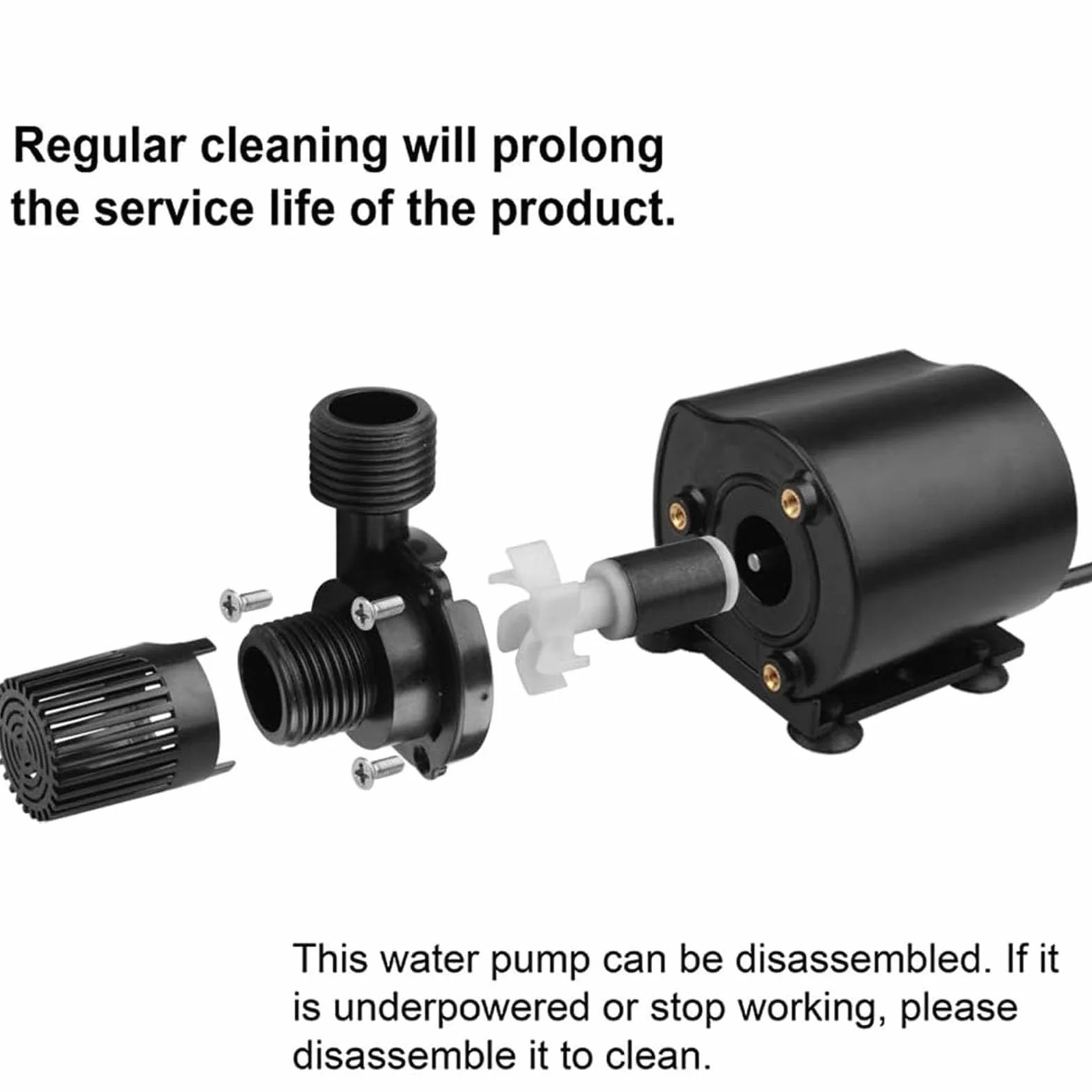 Mini Pompe à Eau Submersible 15W 800L/H Silencieuse pour Aquarium Bassin Jardin