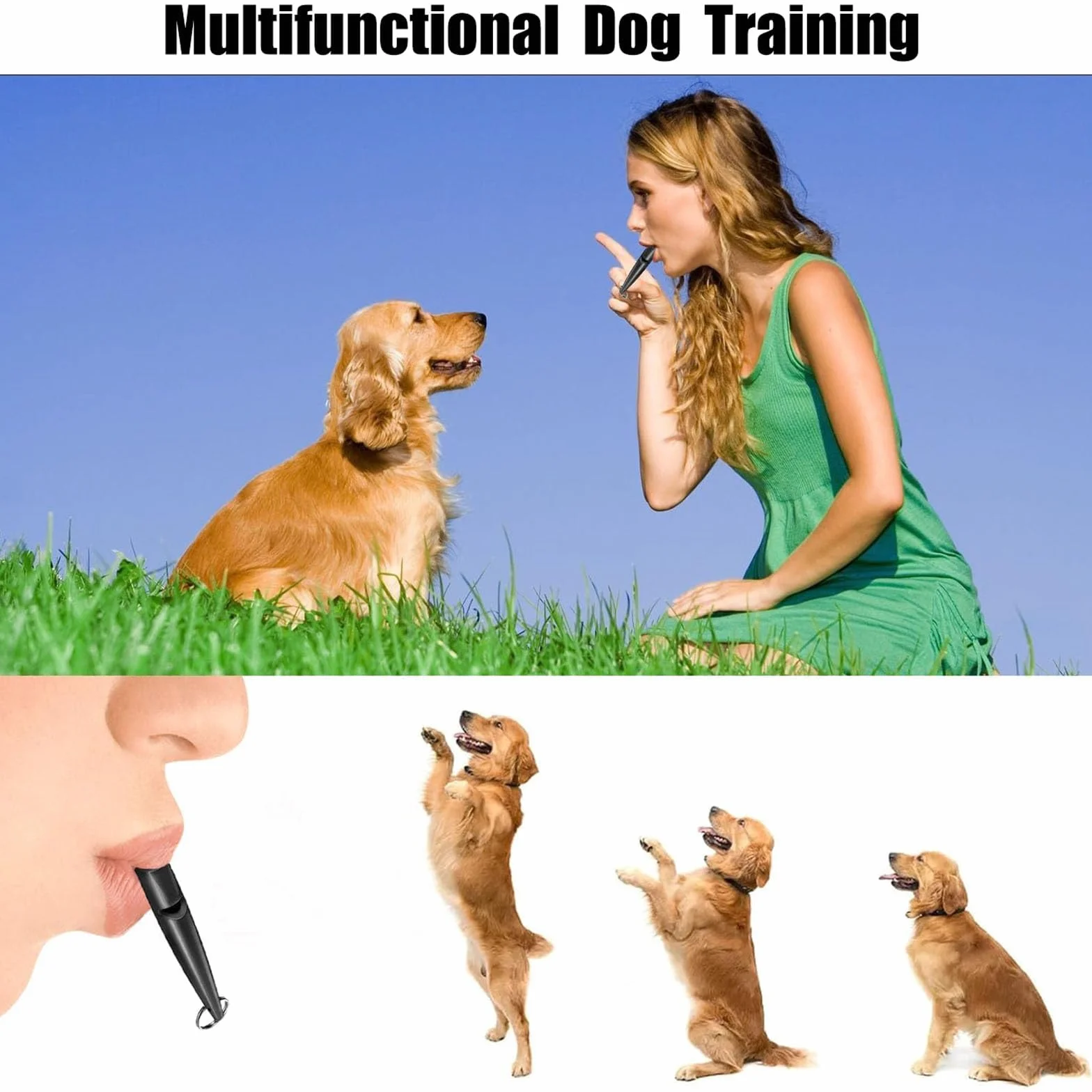 Sifflet pour Chien Anti Aboiement Ultrason Professionnel 2 Pièces