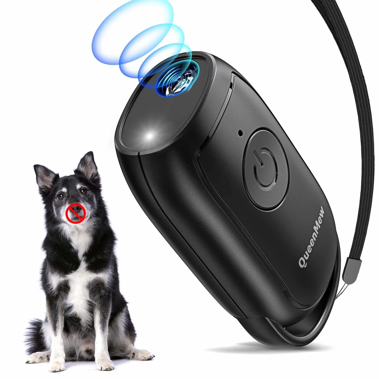 Boitier Anti Aboiement Chien Ultrason Portatif avec LED Intérieur Extérieur
