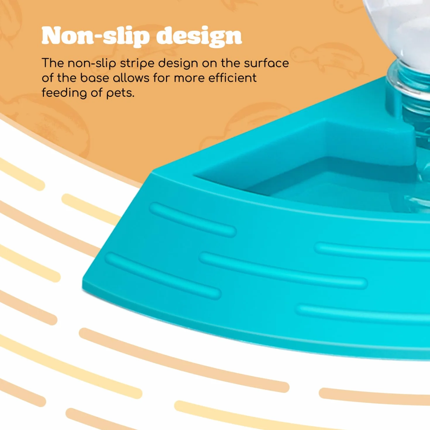 Nobleza Distributeur d'eau pour Reptile Abreuvoir Tortue Mangeoire 2 en 1 Anti Débordement Plastique Bleu Taille S