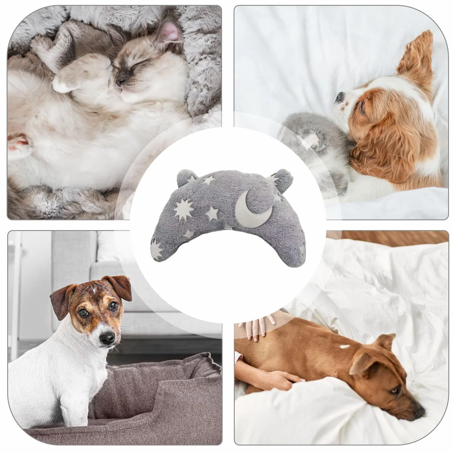 Coussin apaisant pour Chien, Design Moelleux, Anti-Stress, Rembourrage en Peluche