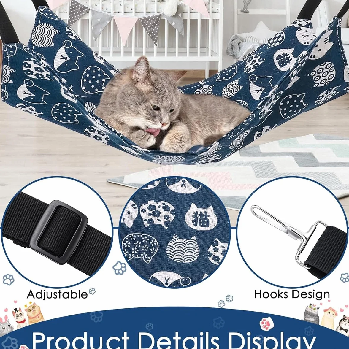 Hamac Double Face pour Furet pour Petits Animaux, cochons d'Inde, Hamsters, Lapins et Chats (45 x 55 cm)