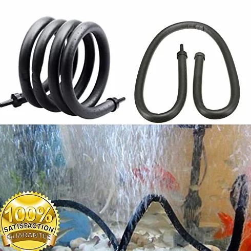 TopHomer Tube à bulles pour aquarium Aérateur mural flexible 75 cm Double tête