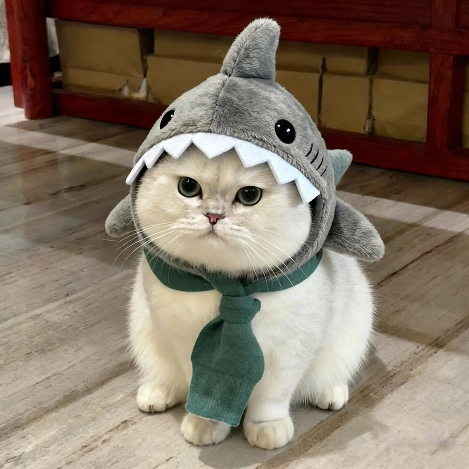 Mignon chapeau de chat requin accessoire réglable bonnet cosplay chaton