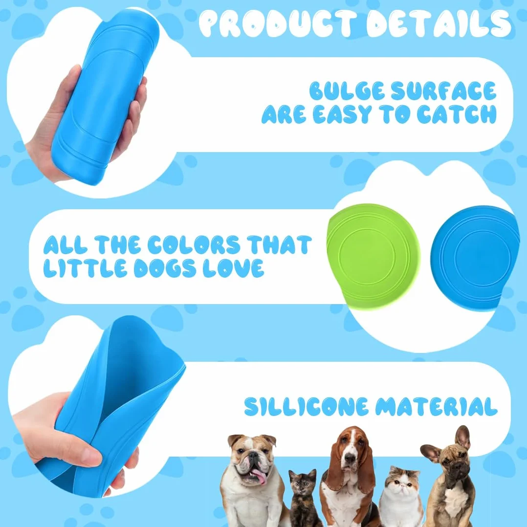 Frisbees pour Chien Disque Volant en Caoutchouc Jouet Interactif pour Grands et Moyens Chiens