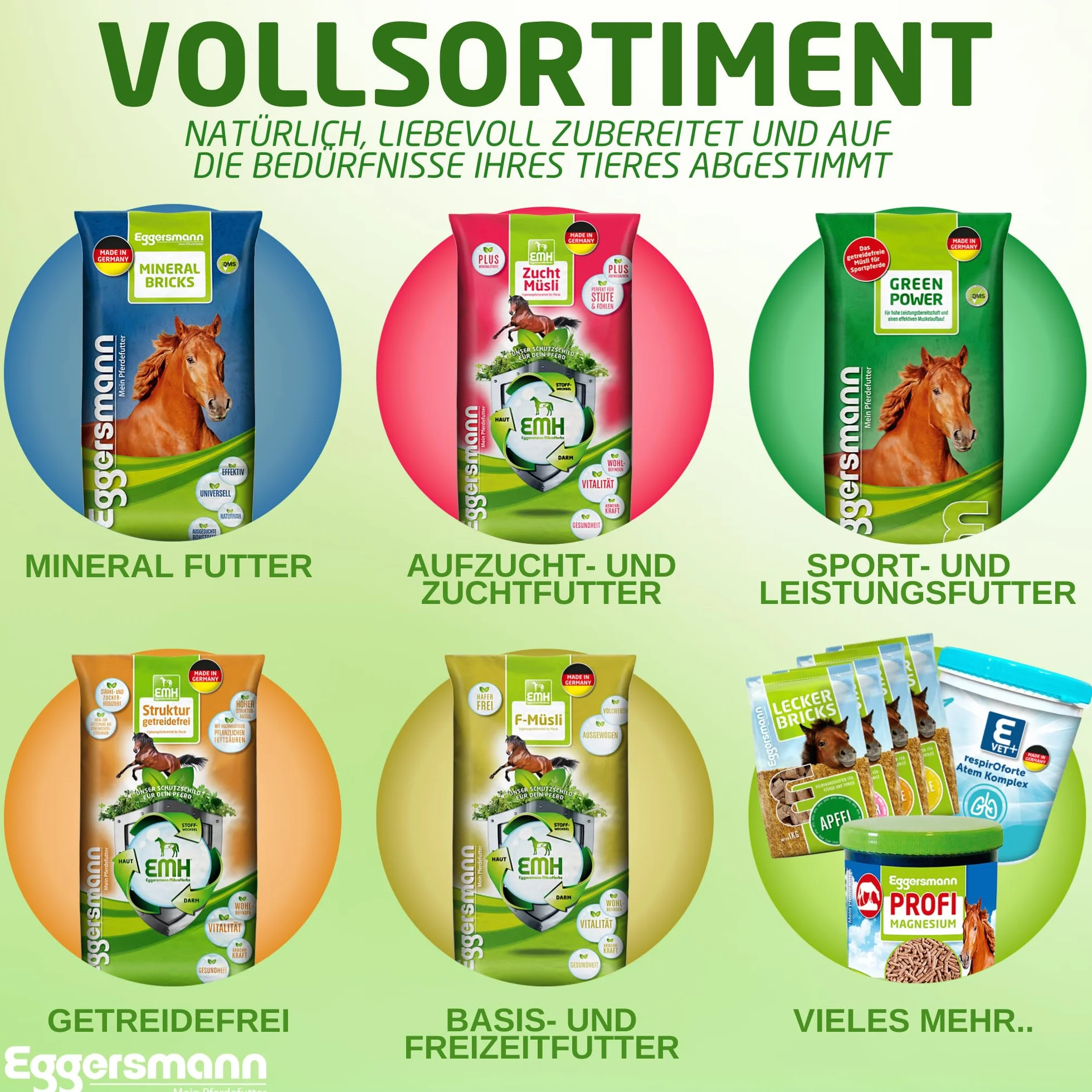 Eggersmann EMH Senior Sac de céréales pour Chevaux âgés avec sélénium - Nourriture Naturelle