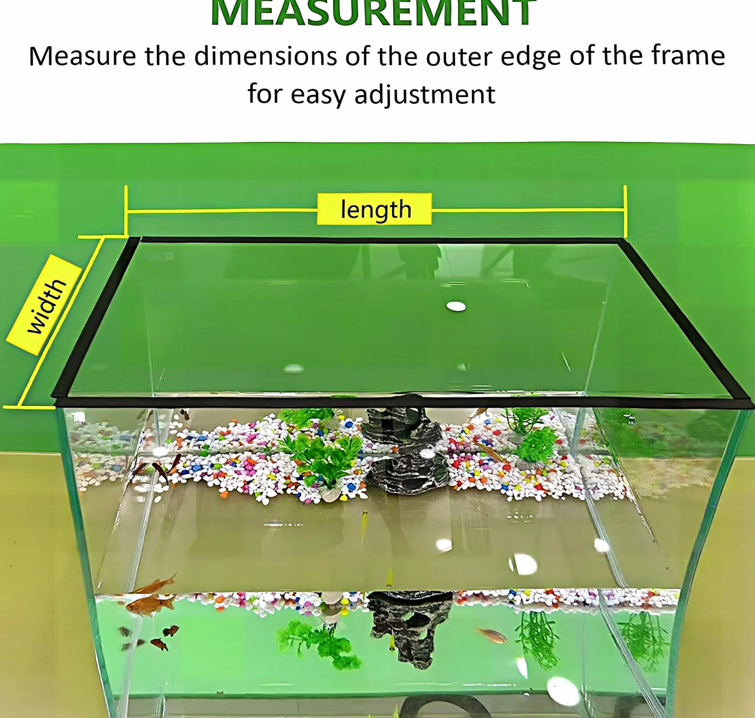 Couvercle de réservoir à poissons magnétique DIY 94x46cm Couvercle d'aquarium