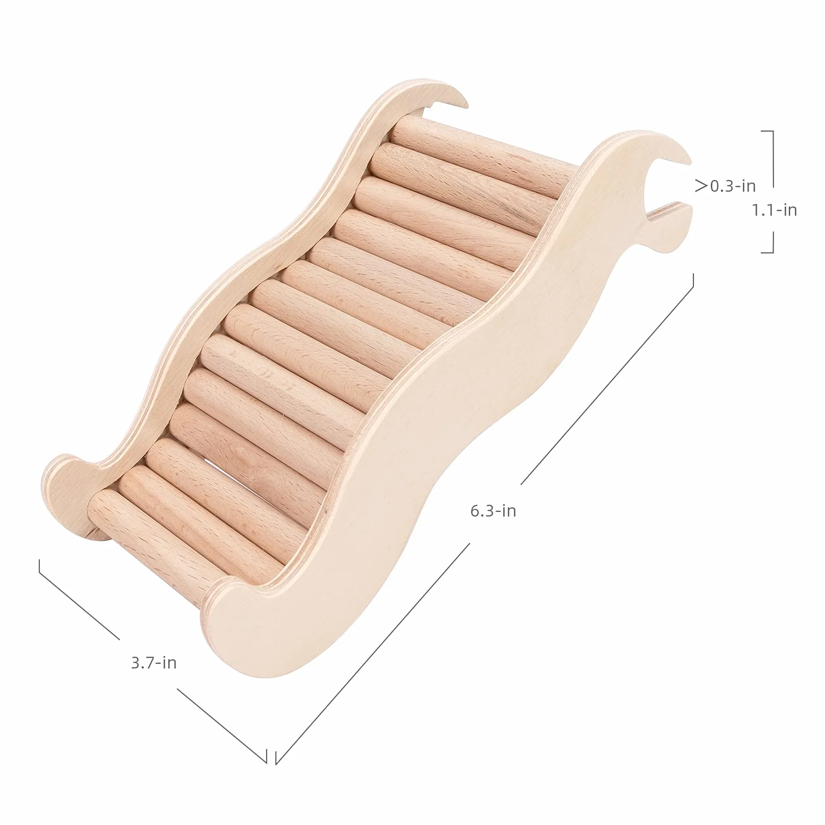 Niteangel Pont en Bois pour Hamsters, gerbilles, Souris et Petits Animaux (16 CM)