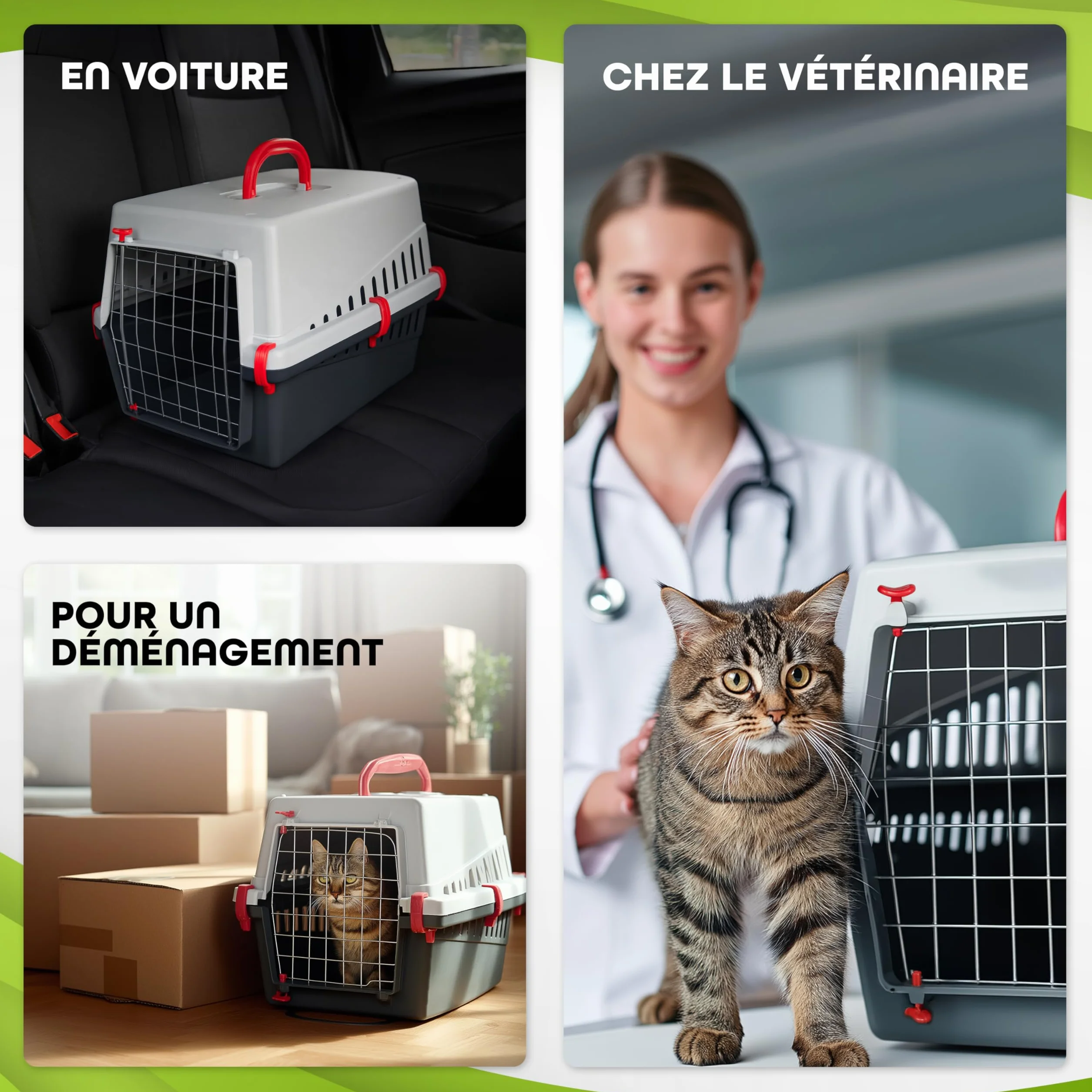 Caisse de Transport pour Chat Métal 50 x 33 x 32 cm 1,14 kg Bleu