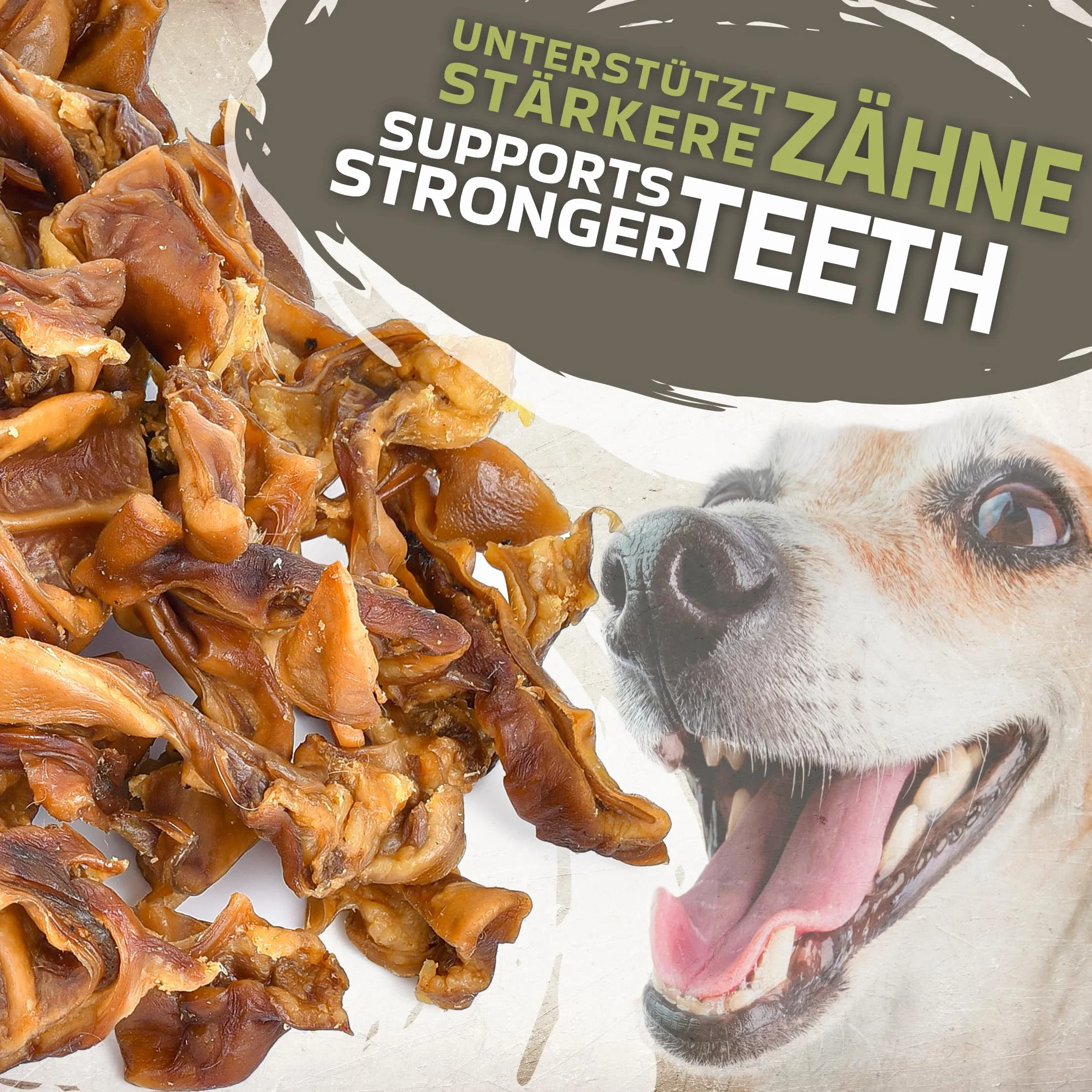 Strips d’Oreilles de Porc pour Chiens 1kg (Environ 55–65 pièces) | Friandises Naturelles à mâcher | sans céréales ni additifs | Séchées à l’air | Riche en protéines