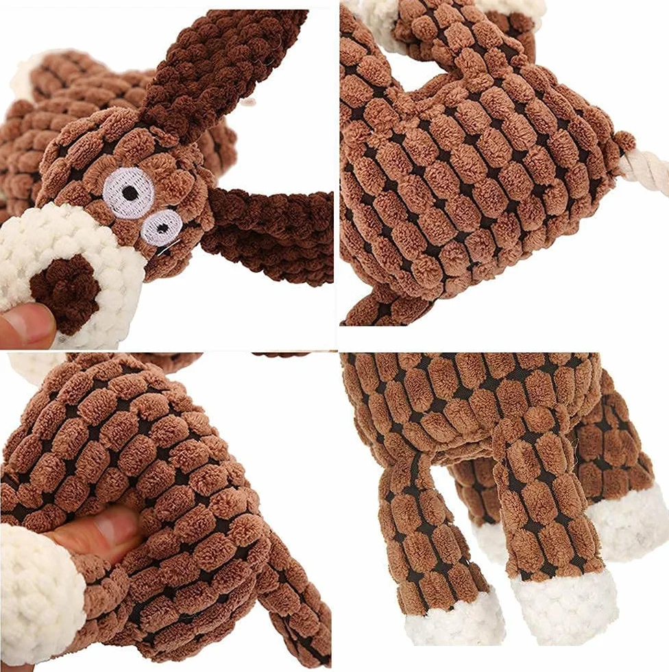 Cielbleu Jouet pour Chien Jouets Couineur Peluche Interactifs à Mâcher 3 Pièces