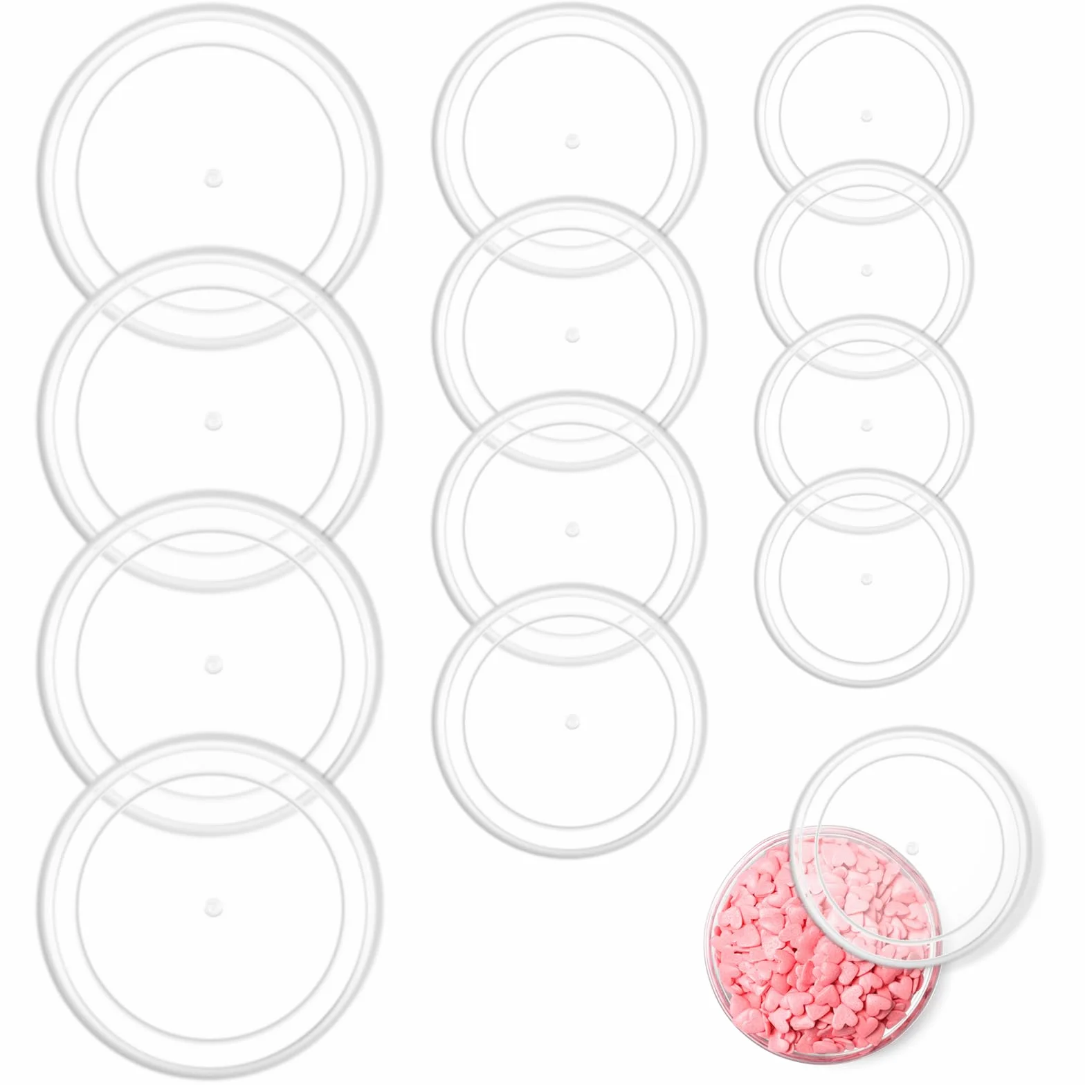 HENGBIRD Couvercle de Boîte en 3 Tailles 200g/500g/800g - 12 Pièces pour Boîtes de Conserve, Aliments pour Chats et Chiens, Lait en Poudre