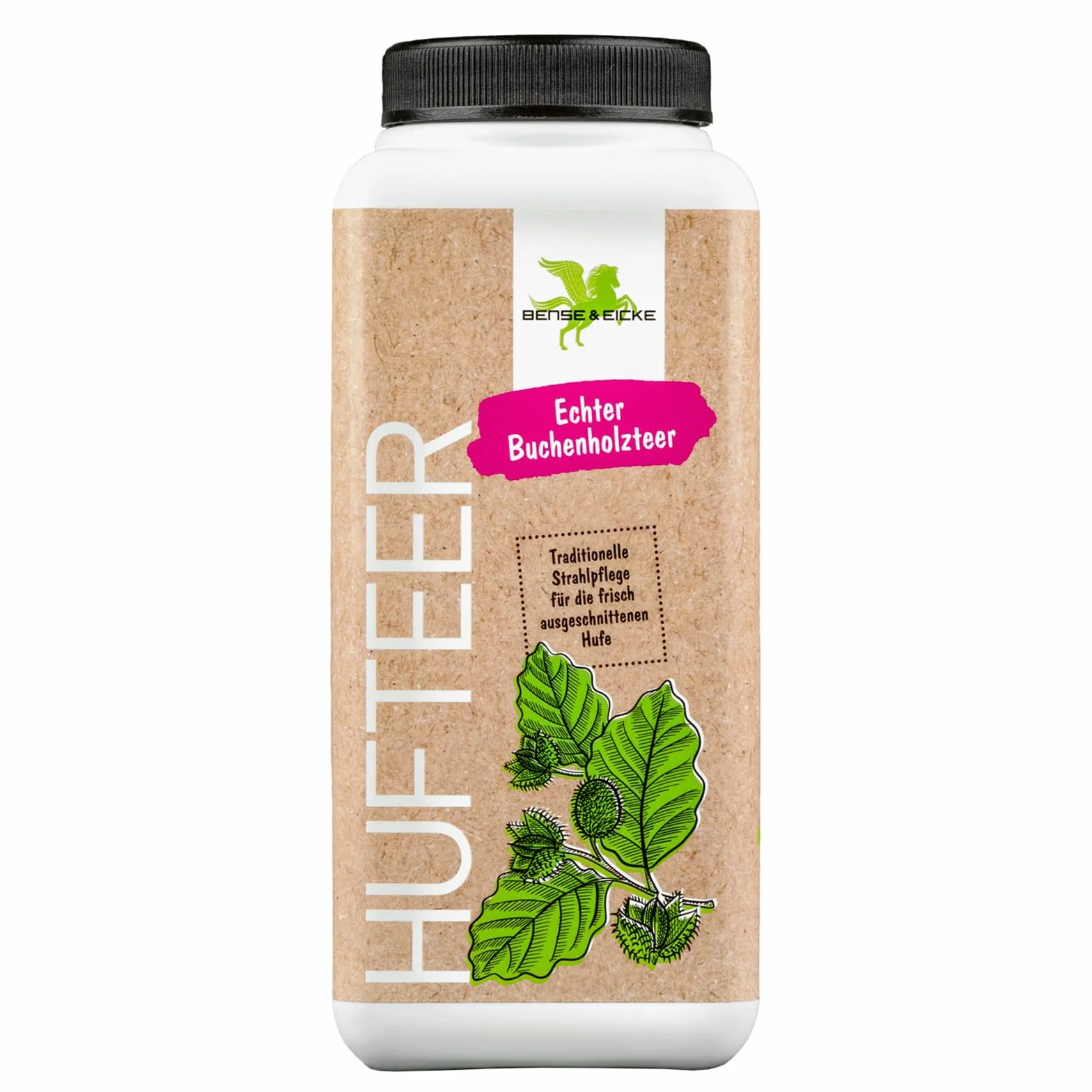 Bense & Eicke Hufteer Goudron de bois de hêtre 1 kg pour l'entretien des sabots, protection contre l'humidité, la saleté et les bactéries, fabriqué en Allemagne