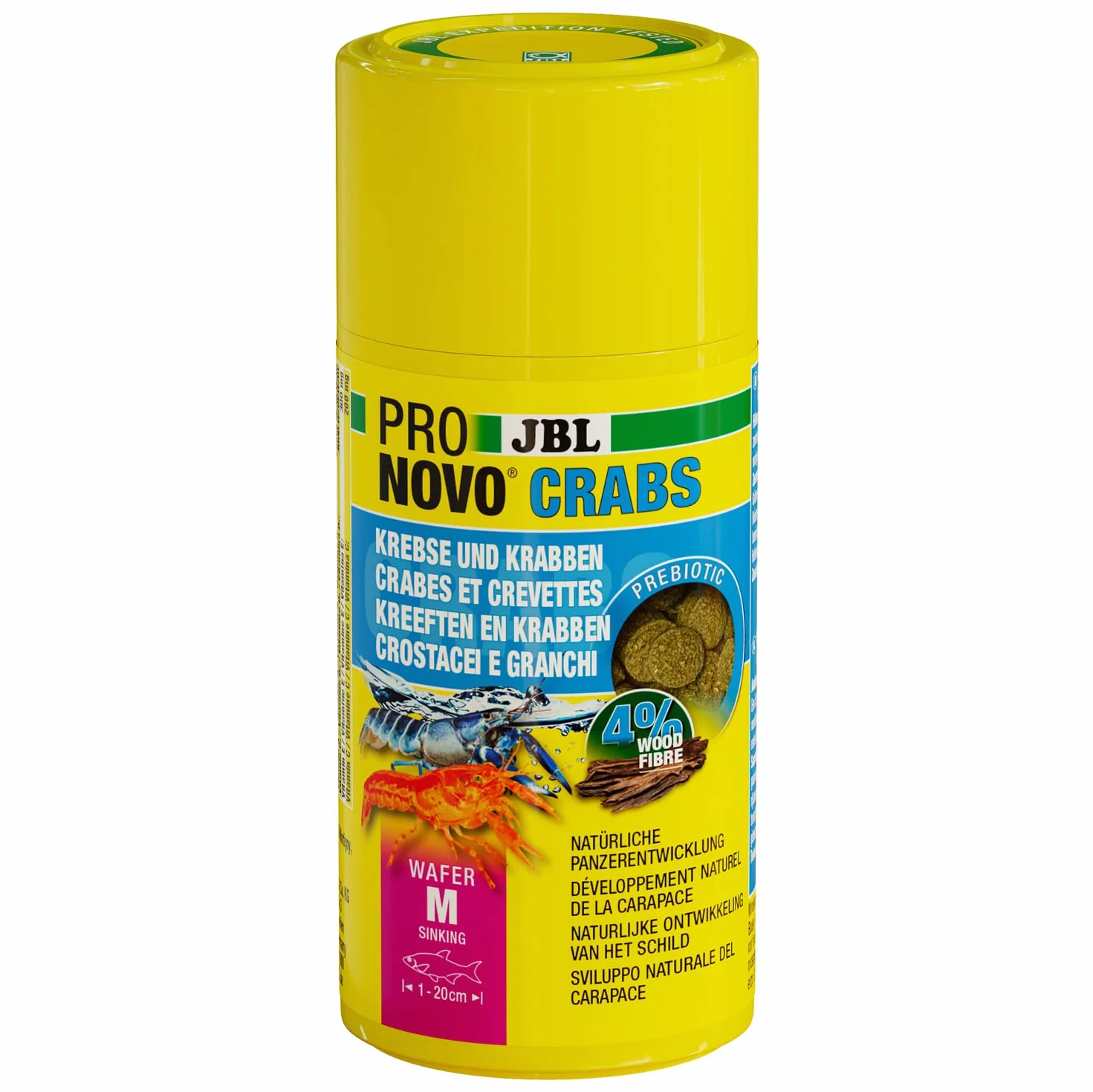 JBL PRONOVO CRABS WAFER Aliment de Base pour Écrevisses Crabes Crevettes géantes 1-20 cm Pastilles taille M 100 ml