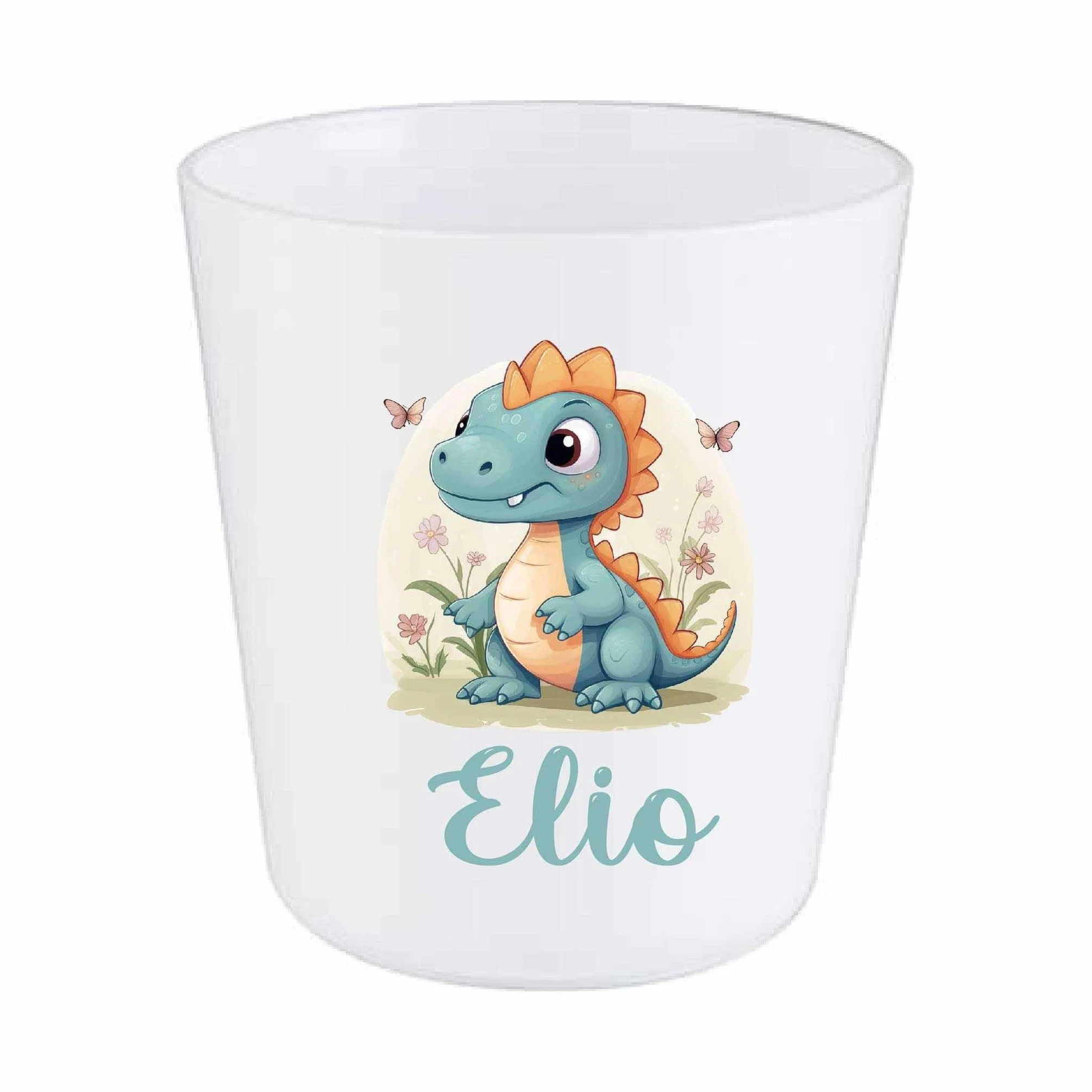 Gobelet Enfant Personnalisé Dinosaure 230ml Sans BPA Incassable Tasse Prénom Crèche École Cadeau Rentrée Scolaire Garçon