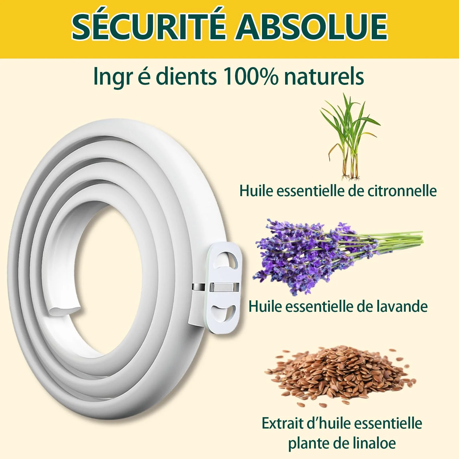 Collier Anti Puces pour Chien 65cm, 12 Mois Protection Efficace, Réglable Étanche, 2 Pack
