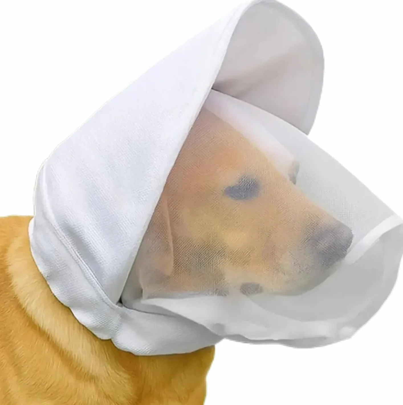 Réseau pour la tête de chien, respirant, réglable, protection de la tête en tissu maillé pour les chiens en plein air – pour les races petites et moyennes, les chiots, les voyages, les activités de