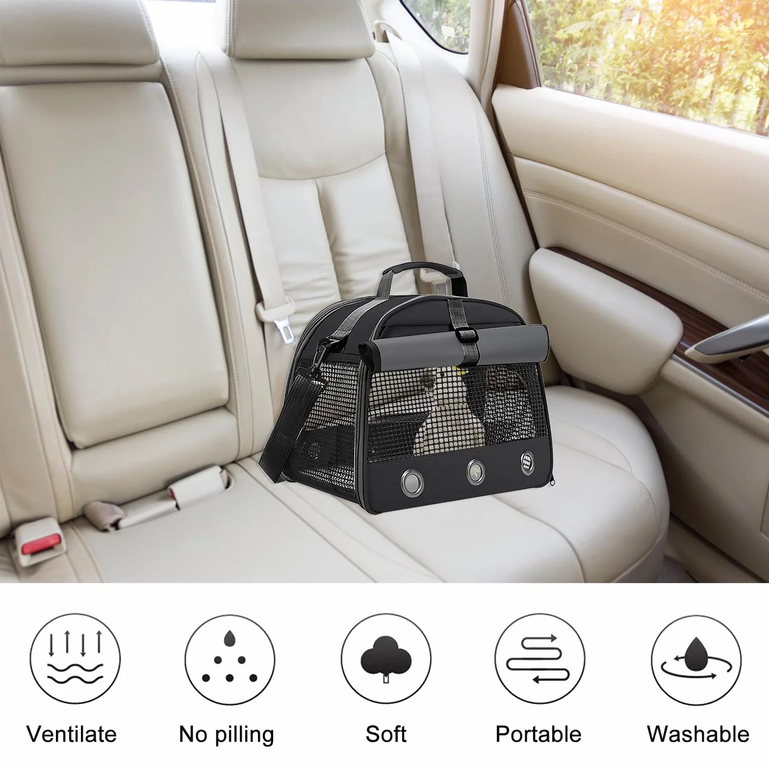 Sac de transport pour cochon d'Inde pliable et respirant