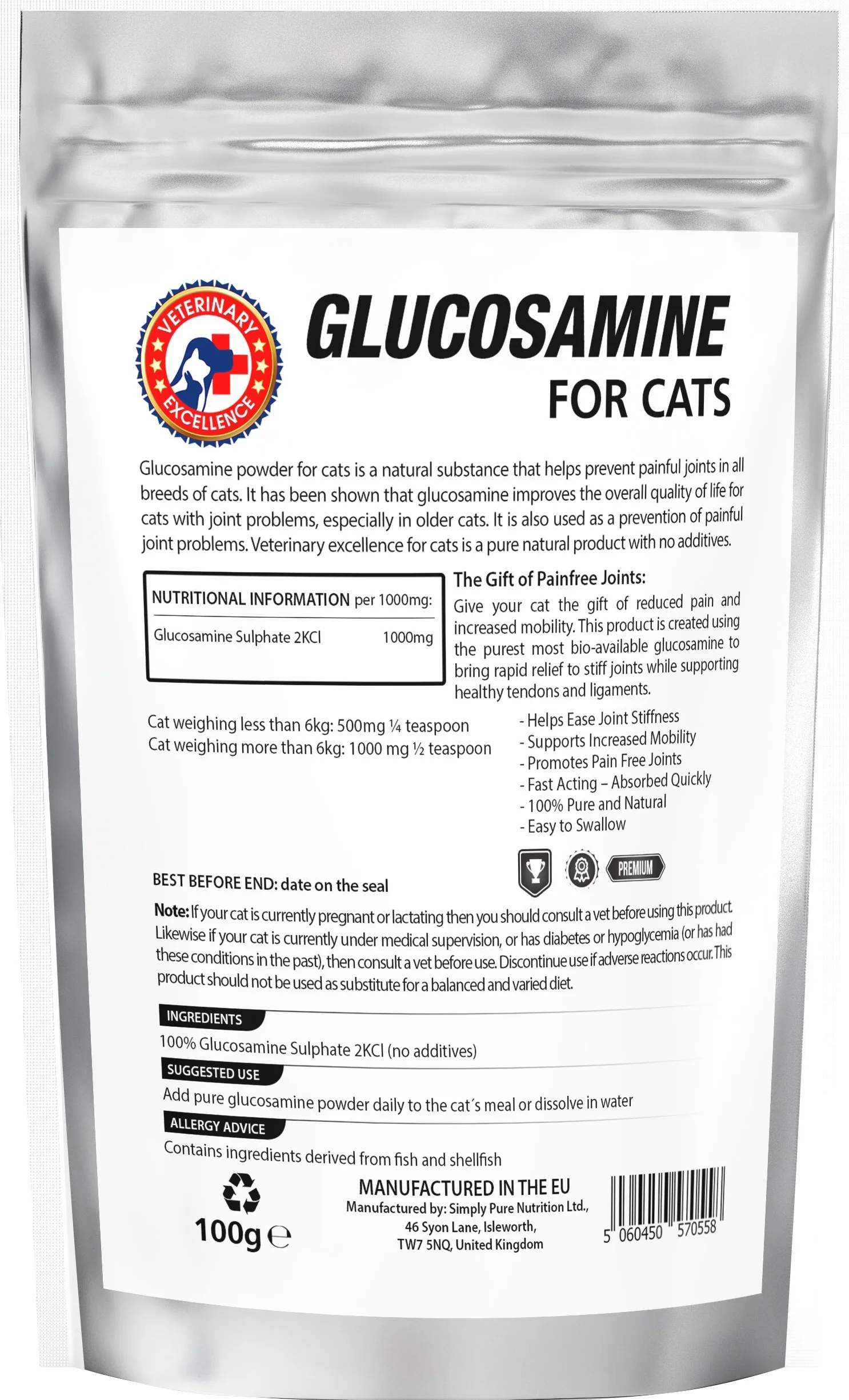 Glucosamine pour Chats