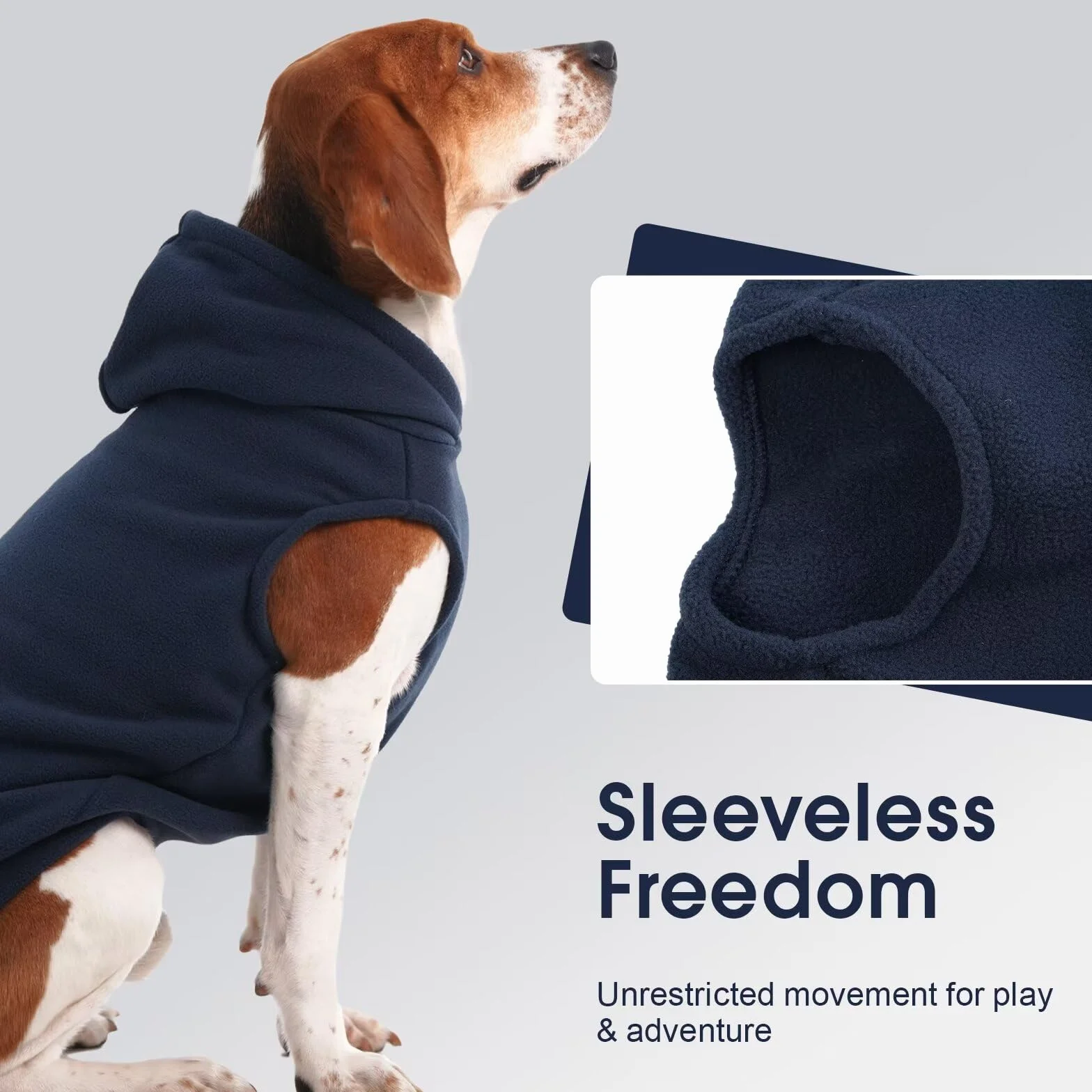 Manteau chien grande taille pull polaire chaude trou laisse IECOii automne hiver