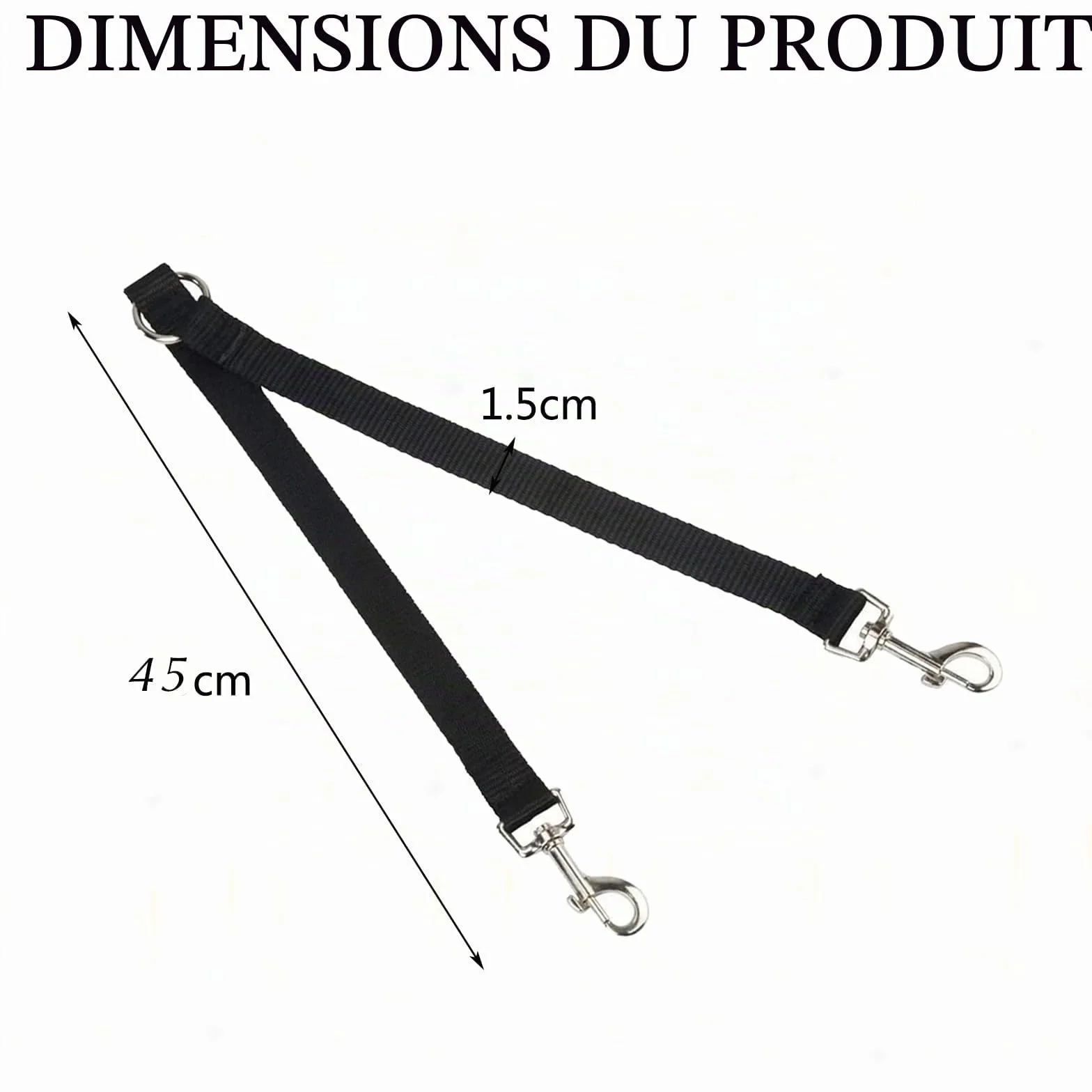 Double Laisse pour Chien Réglable, Séparateur pour Deux Chiens