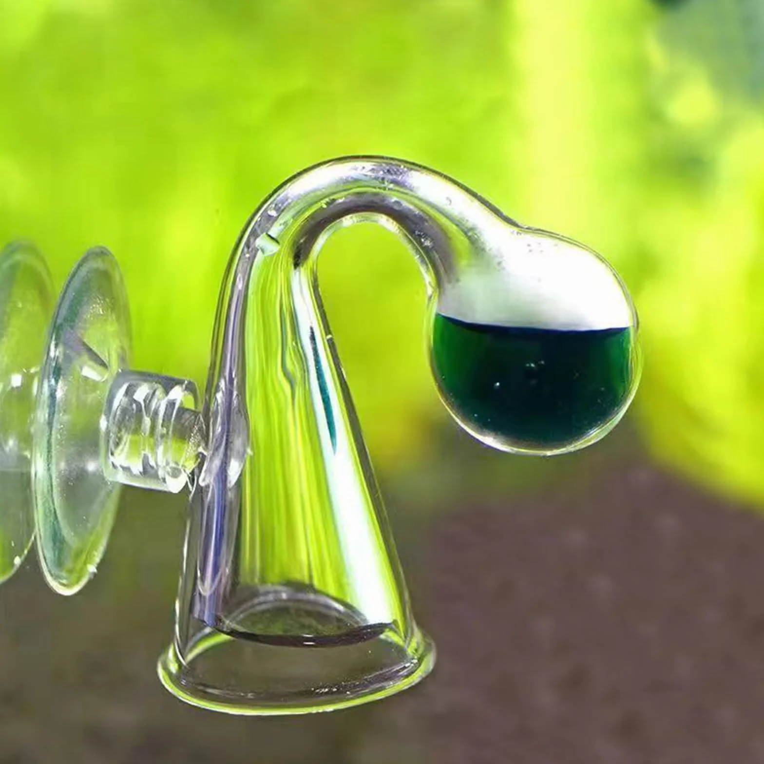 Drop Checker CO2 3 Pièces avec Ventouse Testeur CO2 pour Aquarium d'Eau Douce